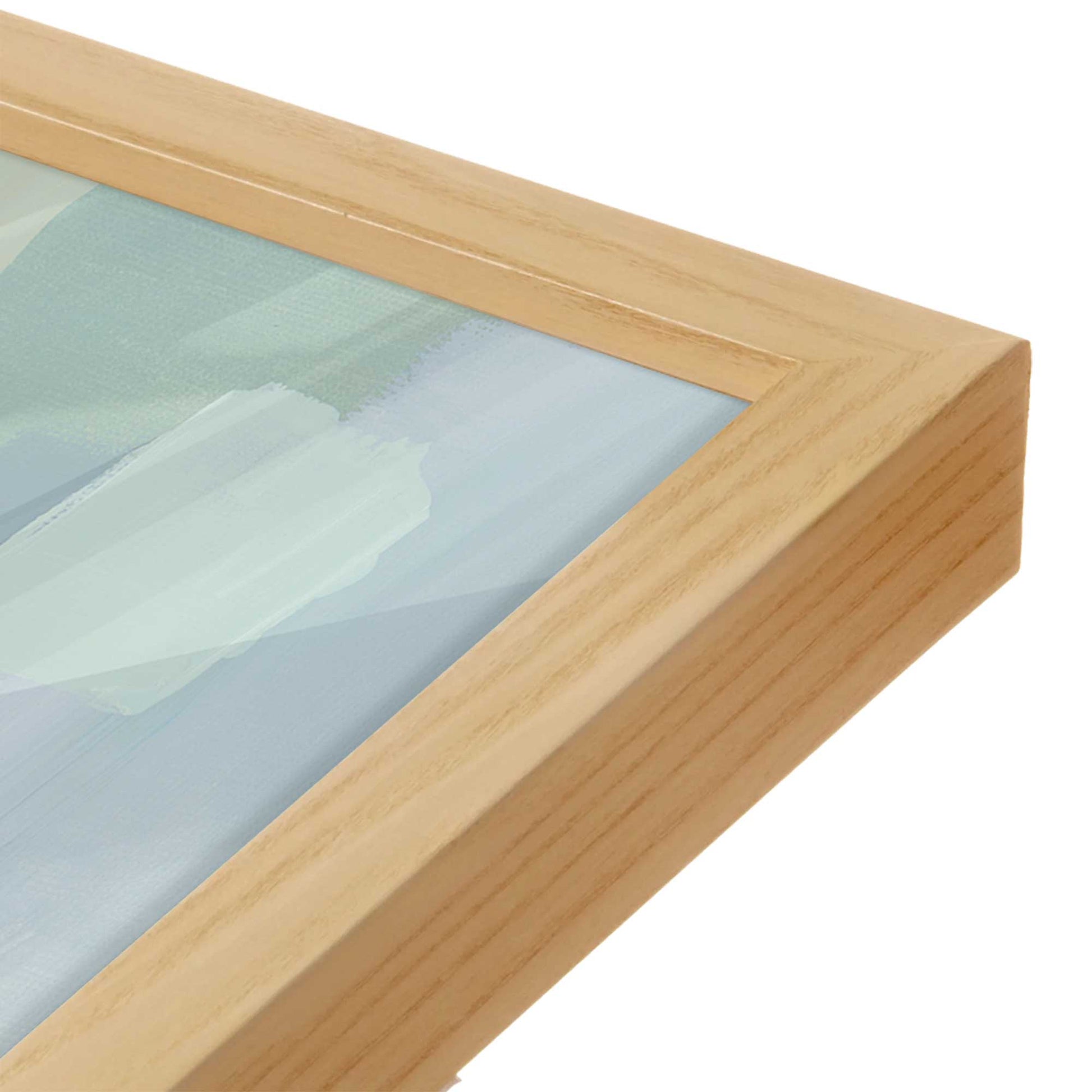 [Color:American Maple], Picture of art in a American Maple frame at an angle