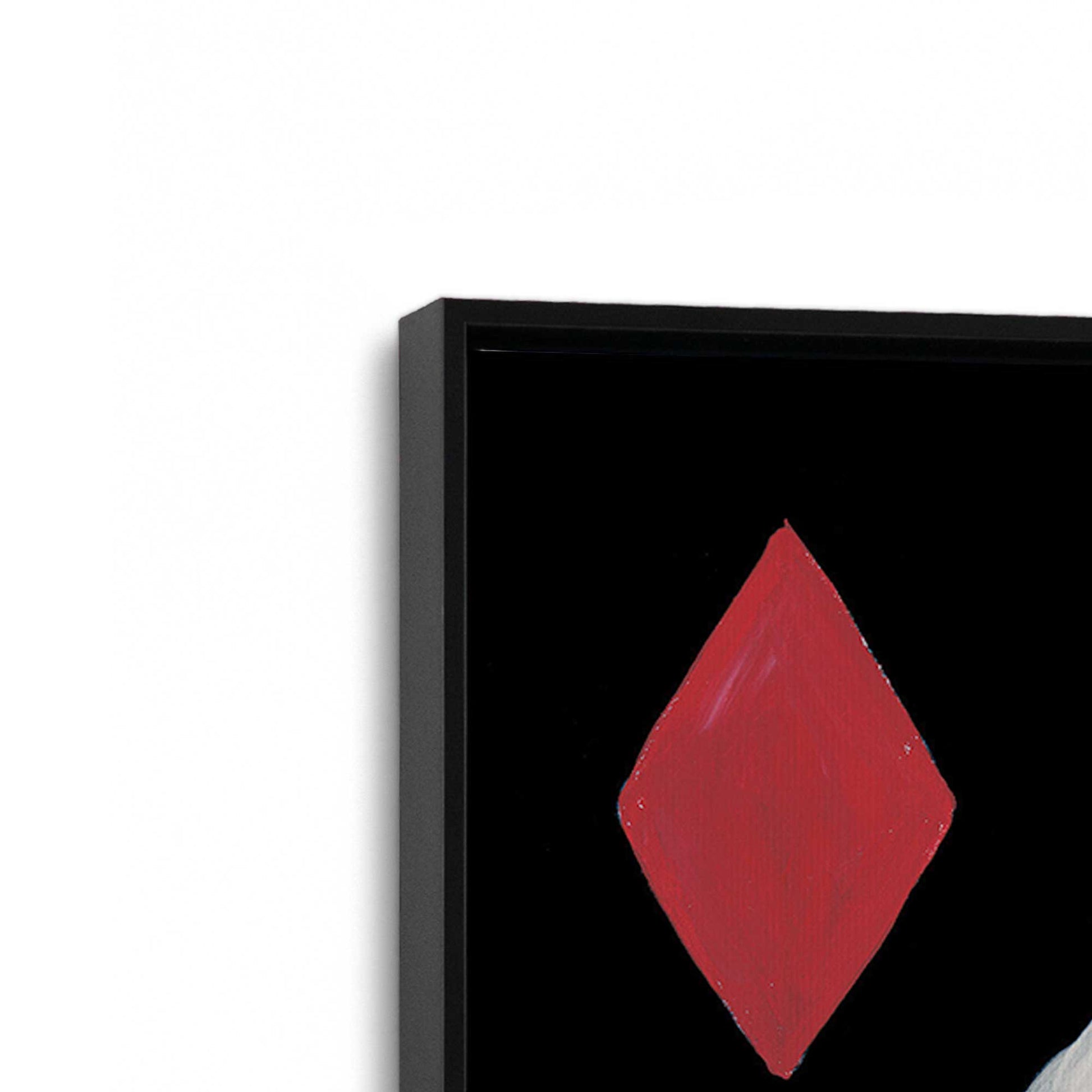 [Color:Satin Black], Picture of art in a Satin Black frame at an angle