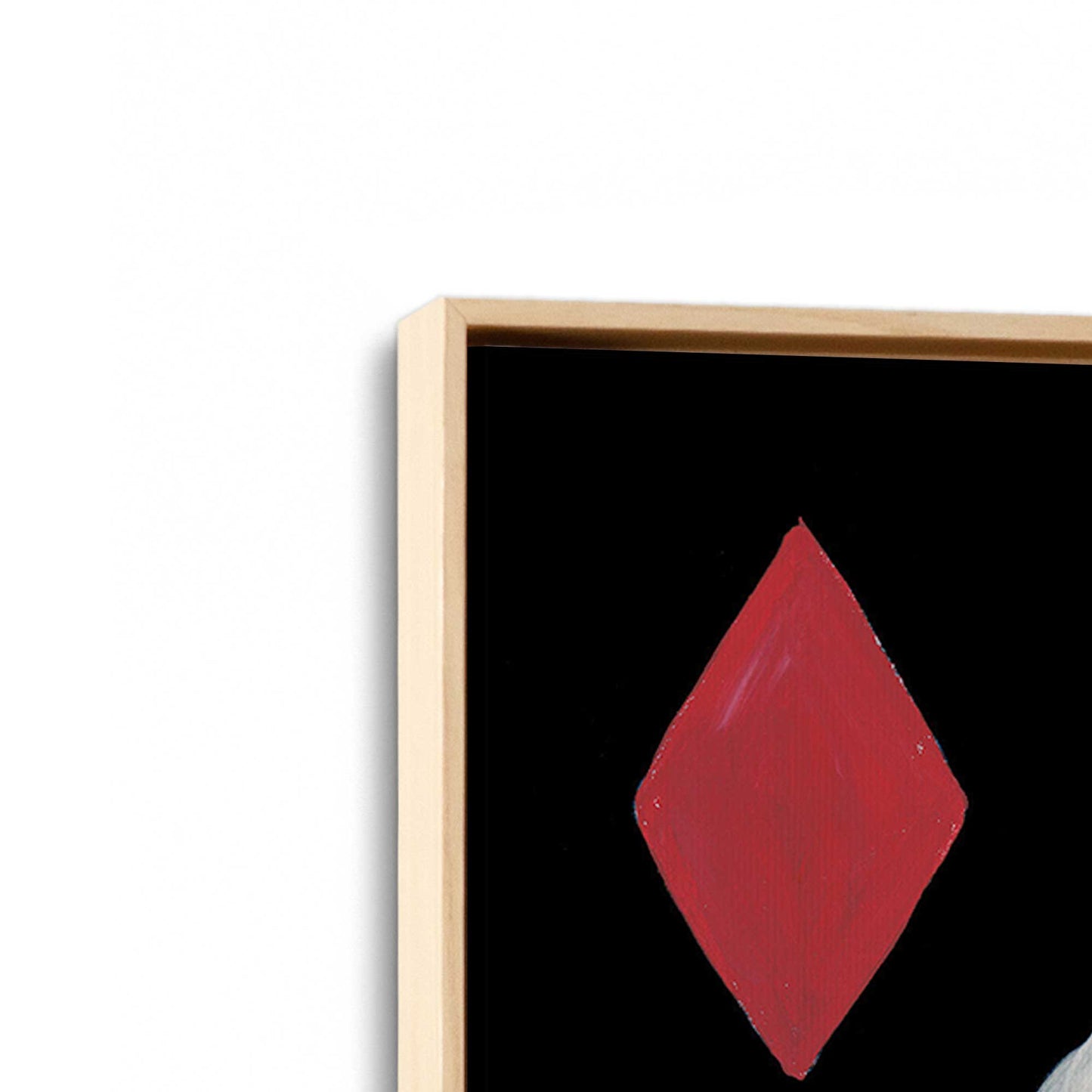 [Color:American Maple], Picture of art in a American Maple frame at an angle