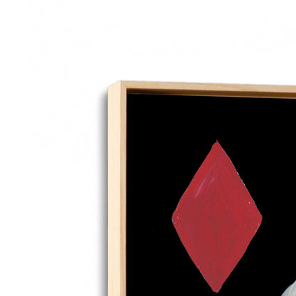 [Color:American Maple], Picture of art in a American Maple frame at an angle