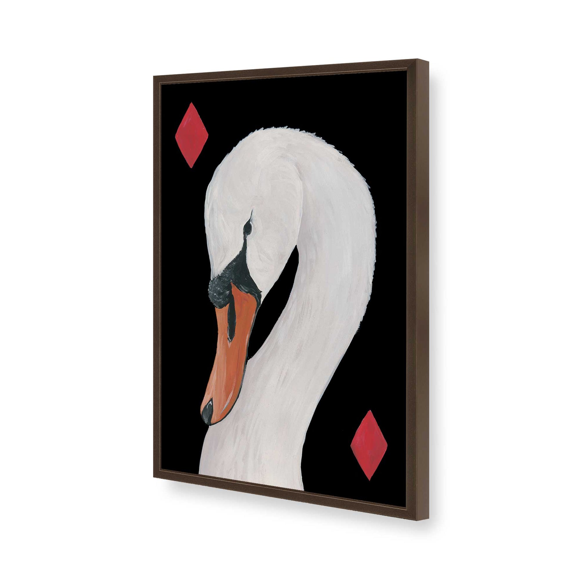 [Color:Brown], Picture of art in a Brown frame of the corner