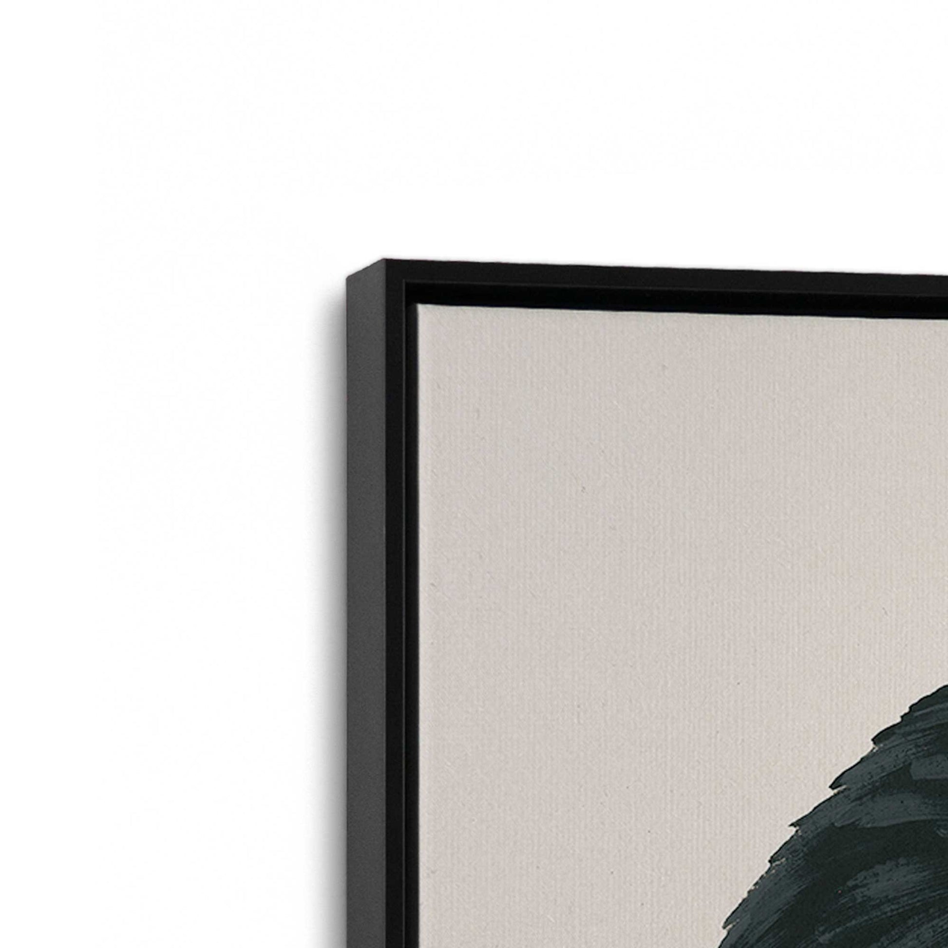 [Color:Satin Black], Picture of art in a Satin Black frame at an angle