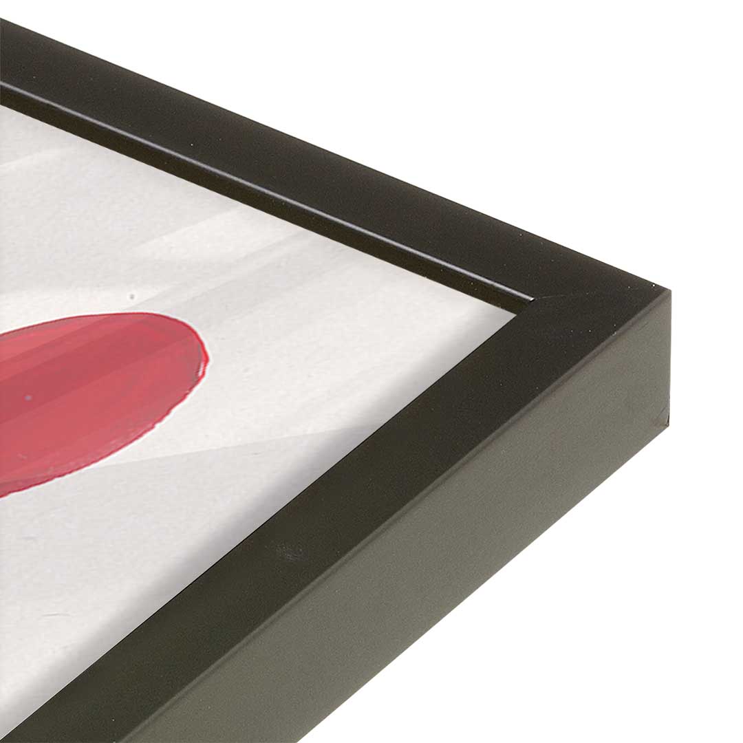[Color:Satin Black], Picture of art in a Satin Black frame at an angle