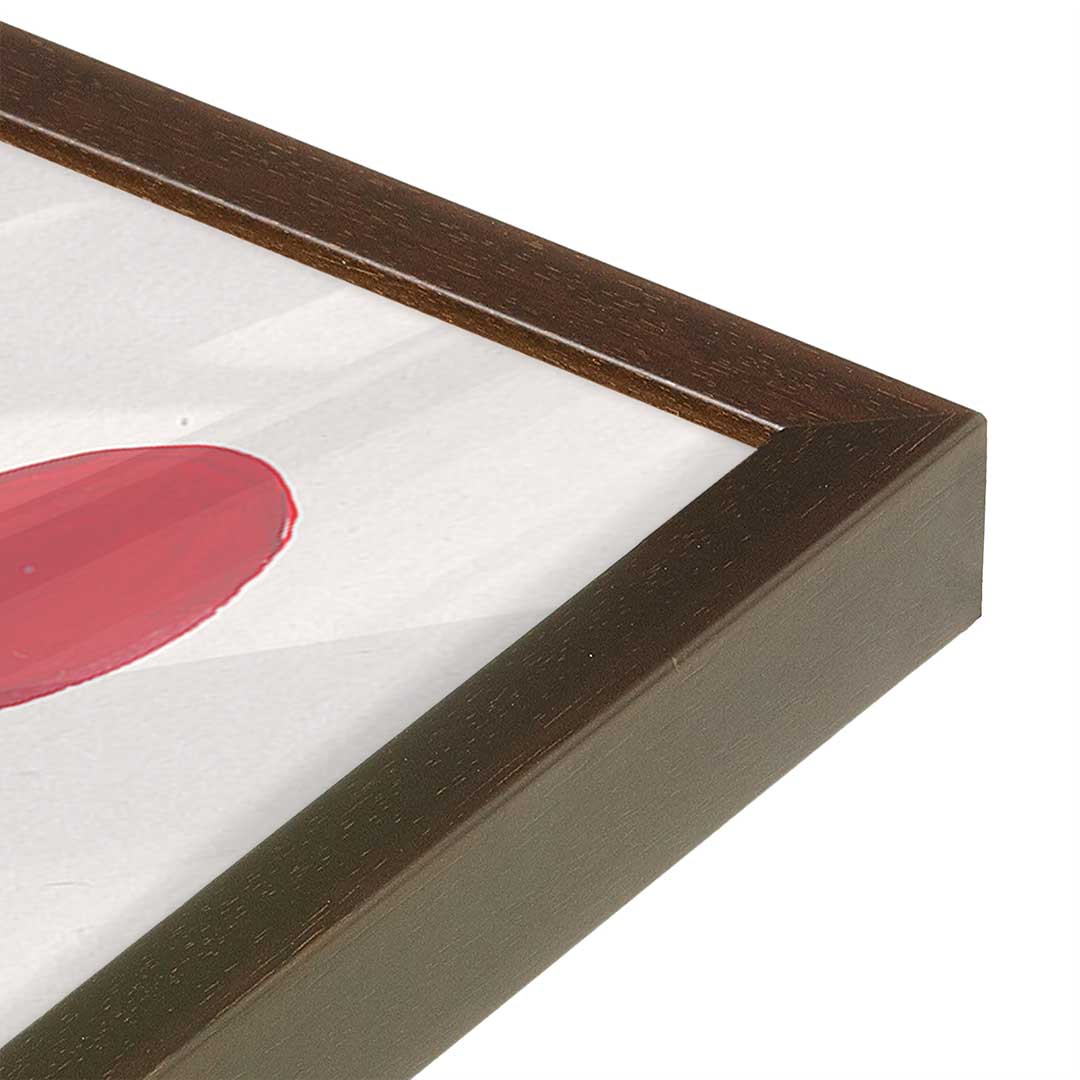 [Color:Brown], Picture of art in a Brown frame at an angle