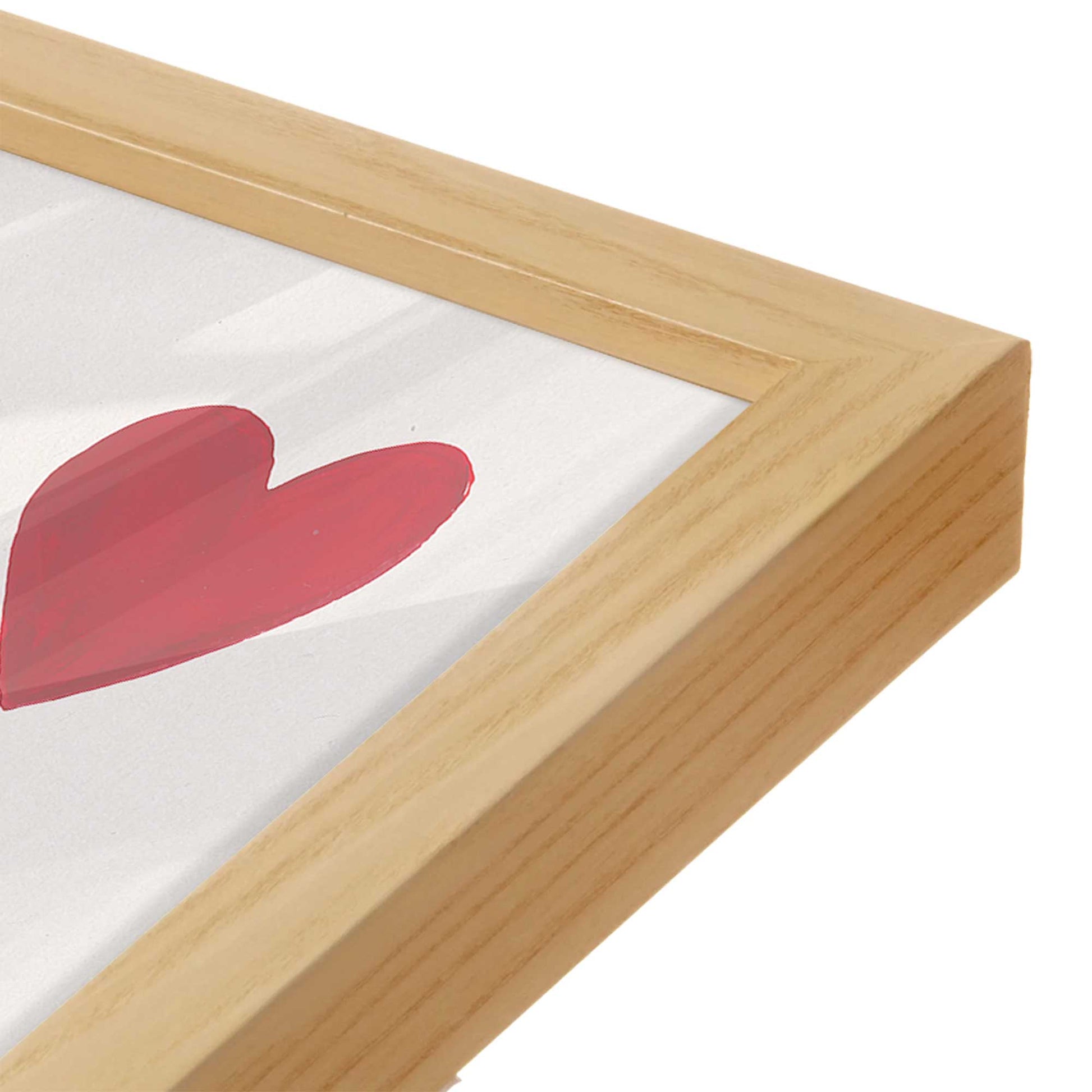 [Color:American Maple], Picture of art in a American Maple frame at an angle