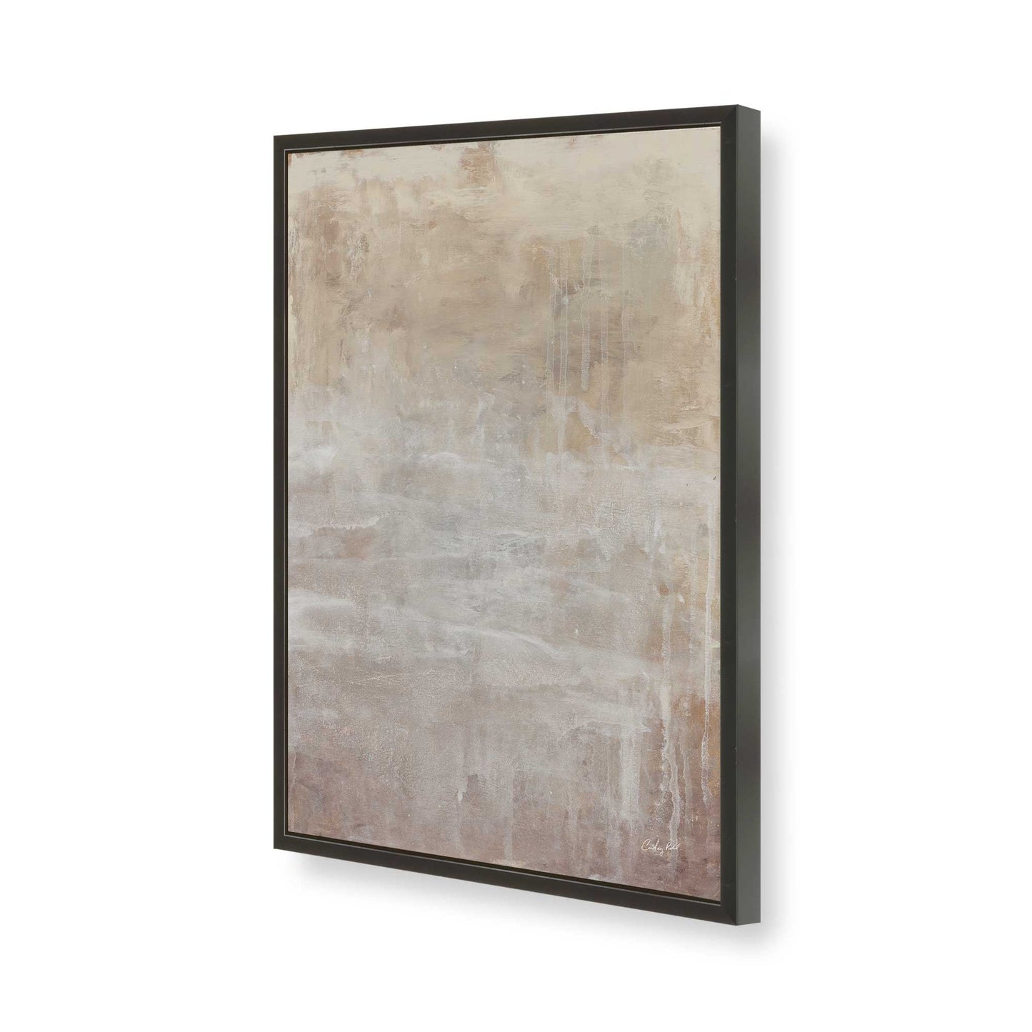 [Color:Satin Black], Picture of art in a Satin Black frame of the corner