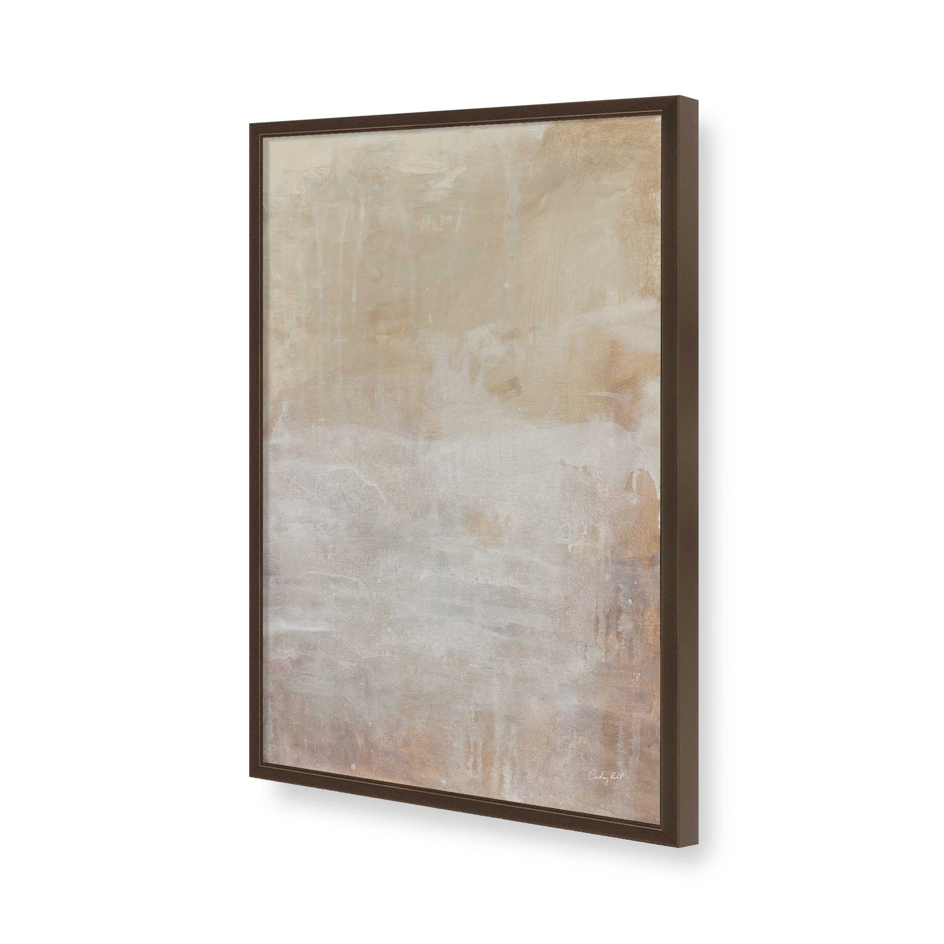 [Color:Brown], Picture of art in a Brown frame of the corner