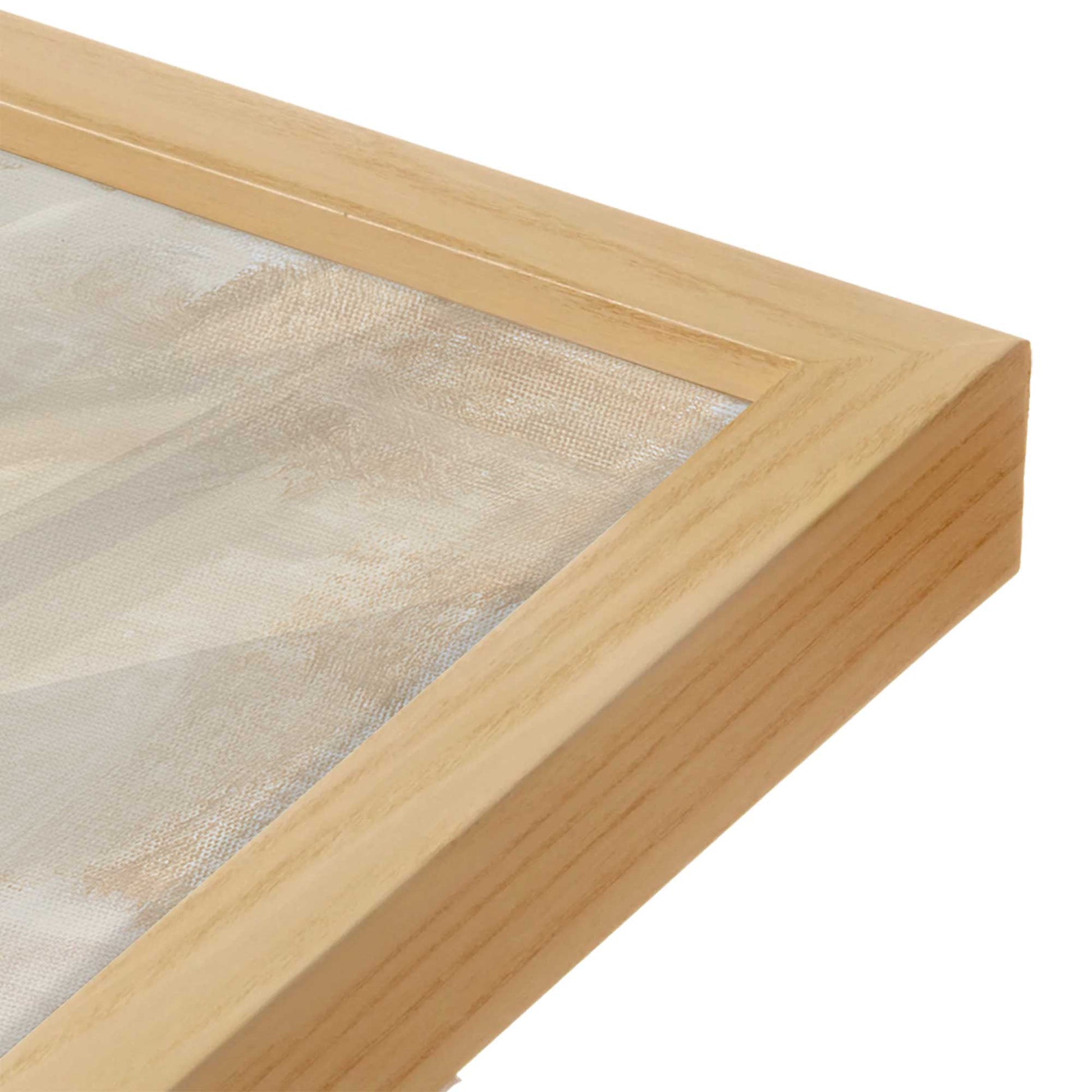 [Color:American Maple], Picture of art in a American Maple frame at an angle