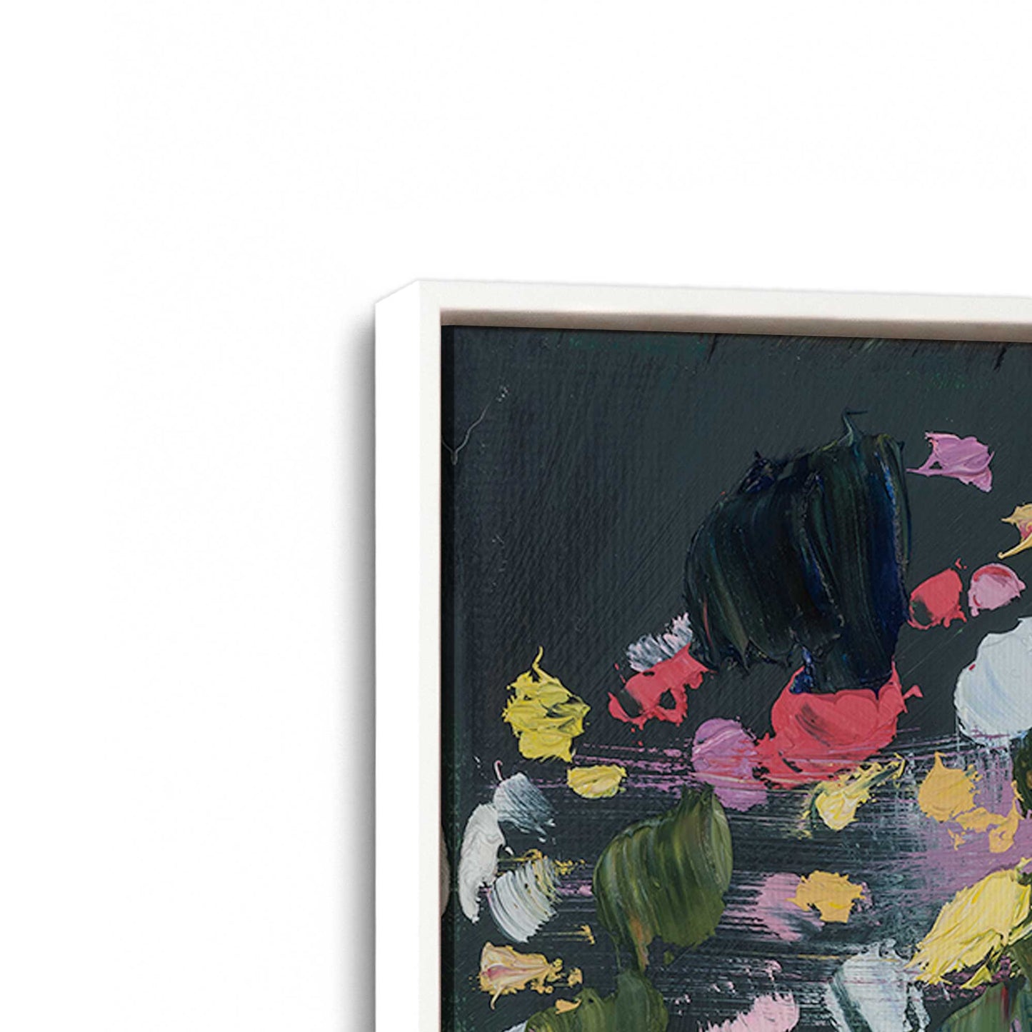 [Color:Opaque White], Picture of art in a White frame at an angle