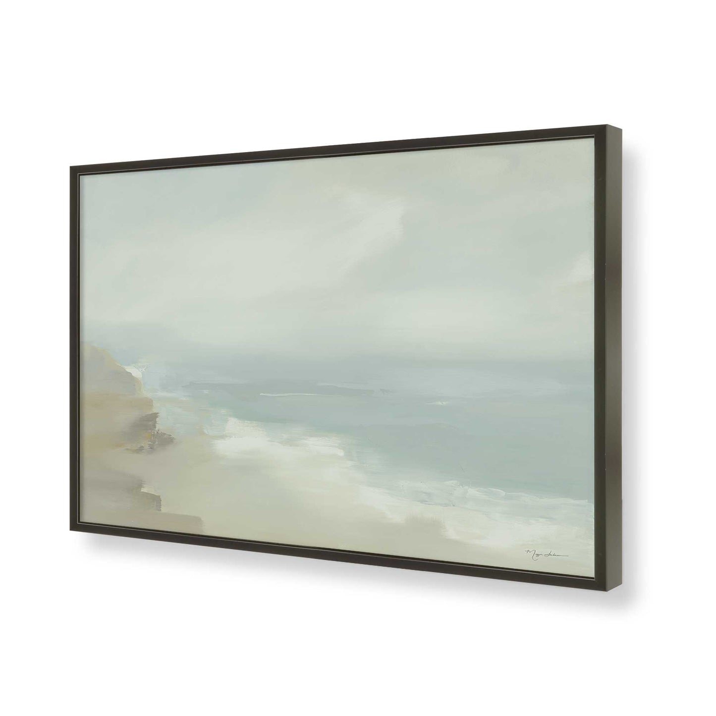 [Color:Satin Black], Picture of art in a Satin Black frame of the corner