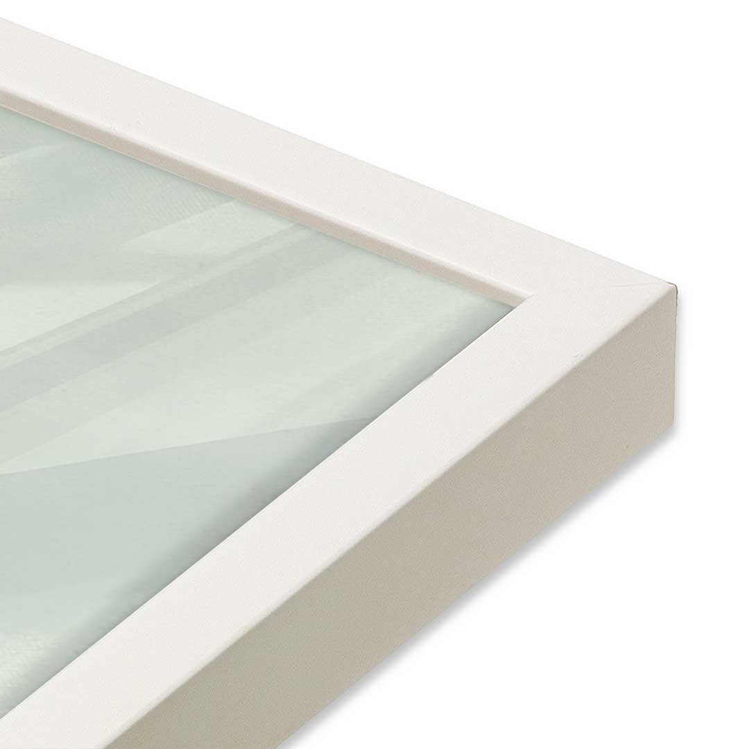 [Color:Opaque White], Picture of art in a Opaque White frame at an angle
