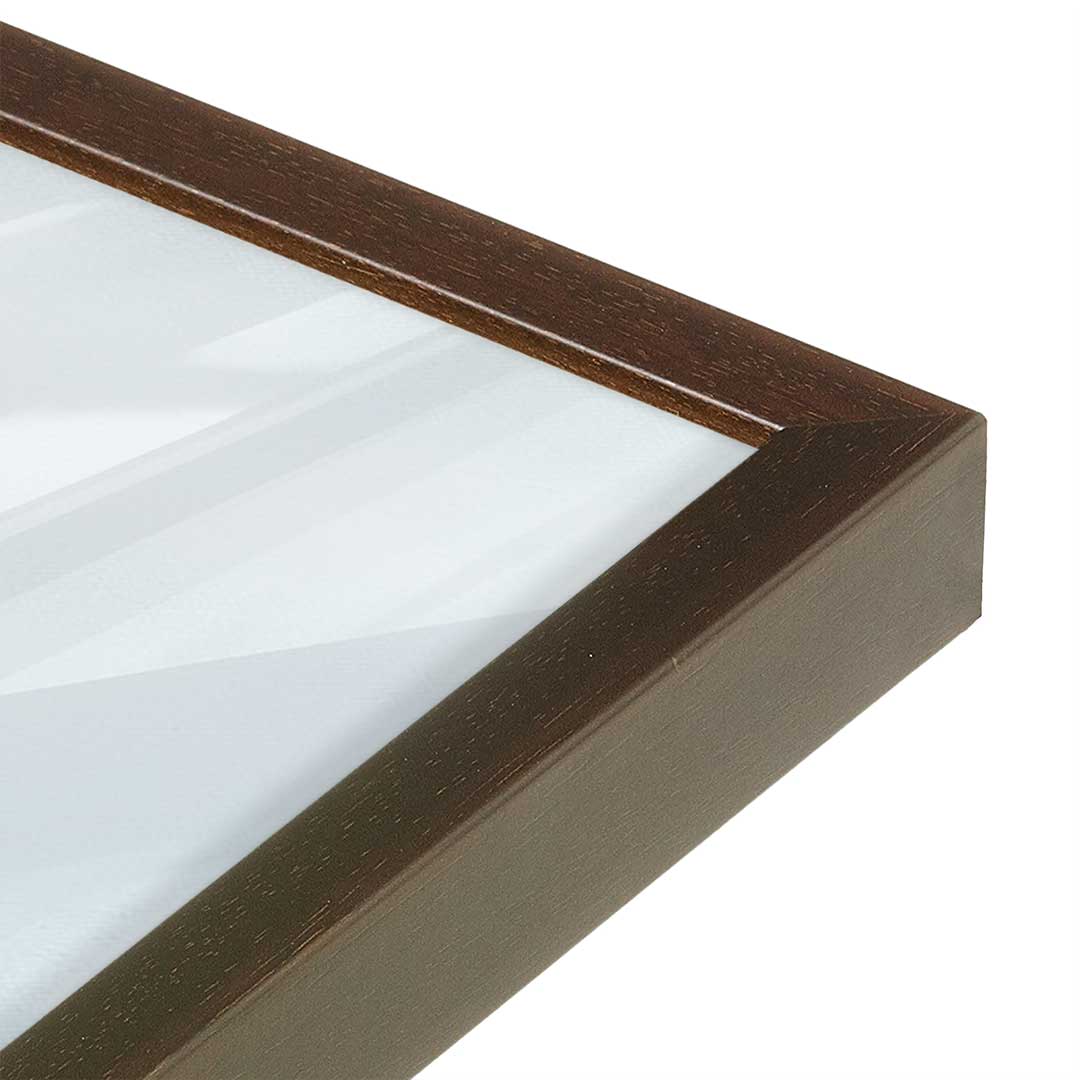 [Color:Espresso], Picture of art in a Espresso frame at an angle