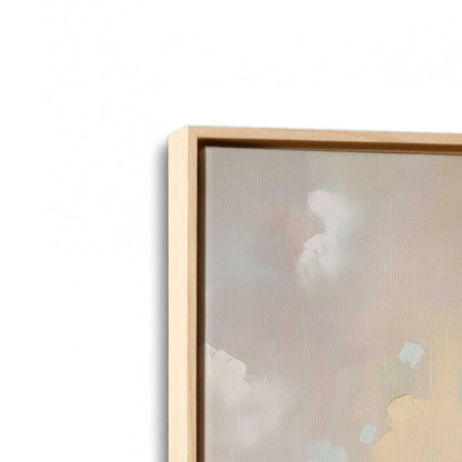 [Color:American Maple], Picture of art in a American Maple frame at an angle