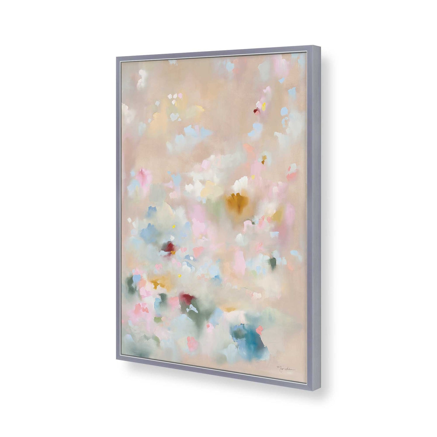 [Color:Polished Chrome], Picture of art in a Polished Chrome frame of the corner
