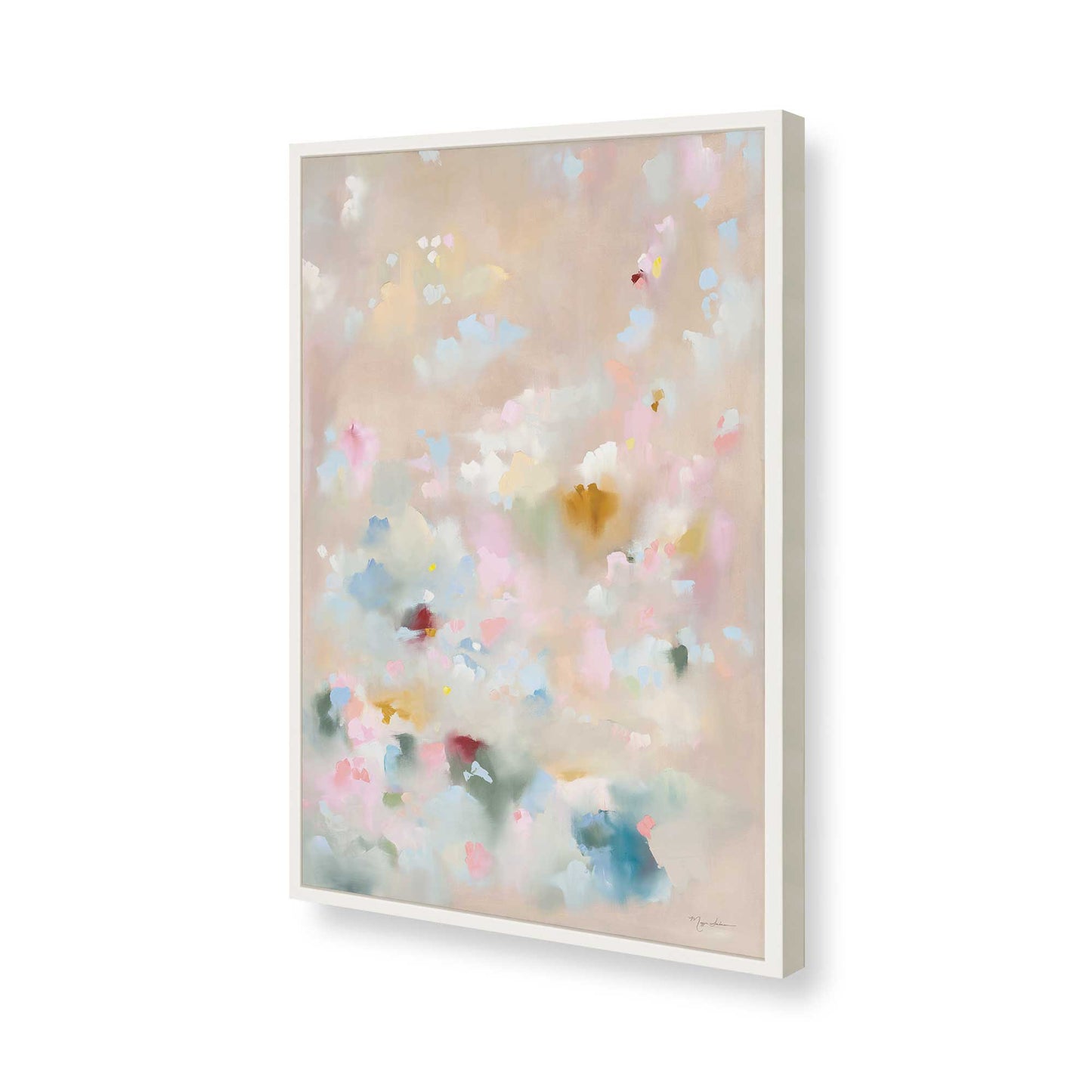 [Color:Opaque White], Picture of art in a Opaque White frame of the corner