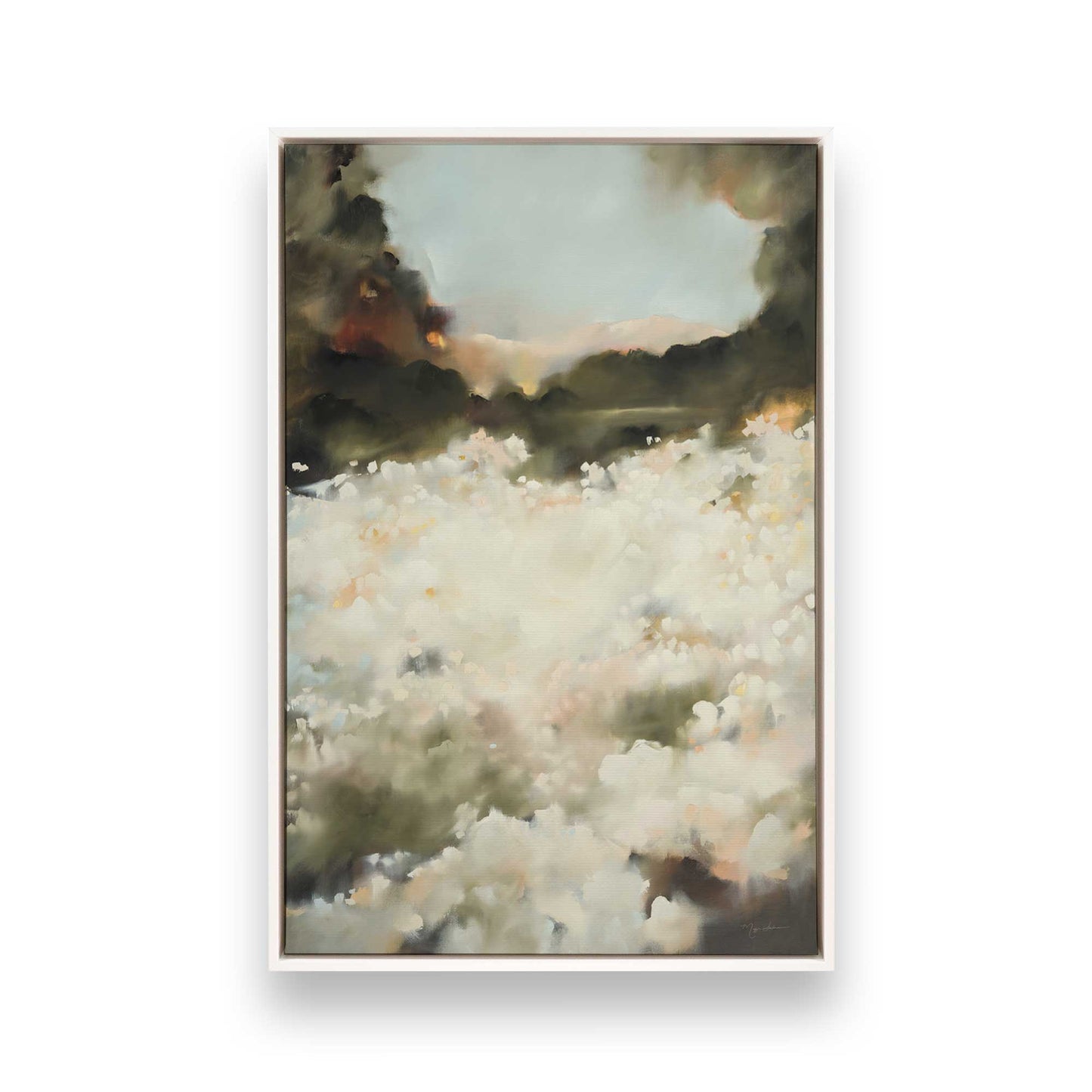 [Color:Opaque White], Picture of art in a White frame