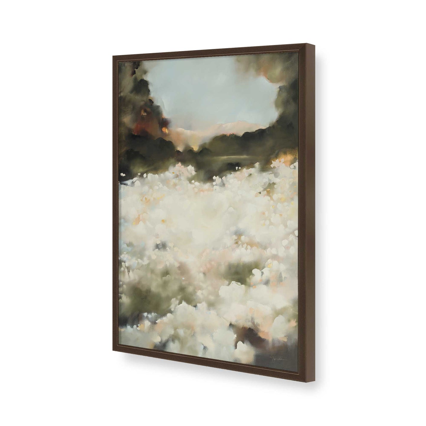 [Color:Belvinder Brown], Picture of art in a Belvinder Brown frame of the corner