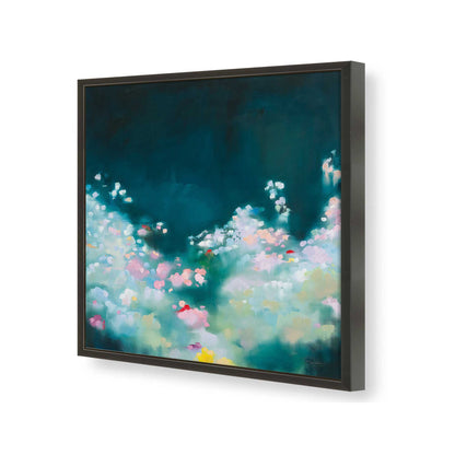 [Color:Satin Black], Picture of art in a Satin Black frame of the corner