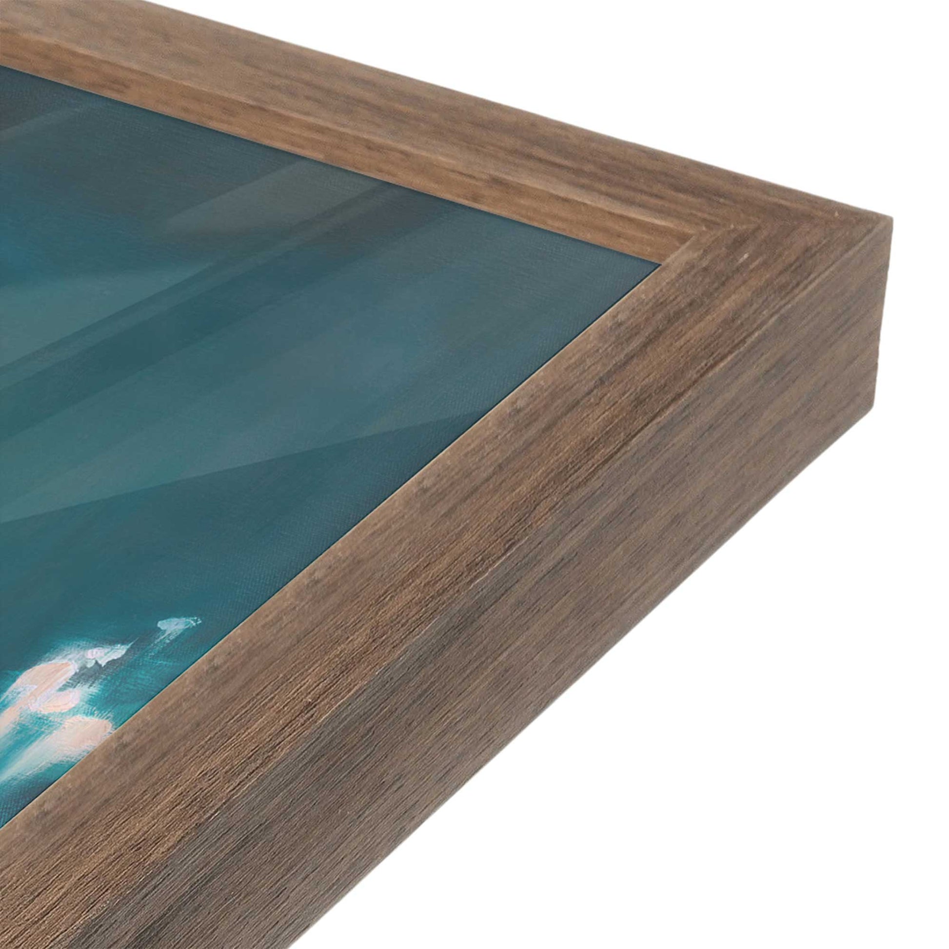 [Color:Walnut], Picture of art in a Walnut frame at an angle