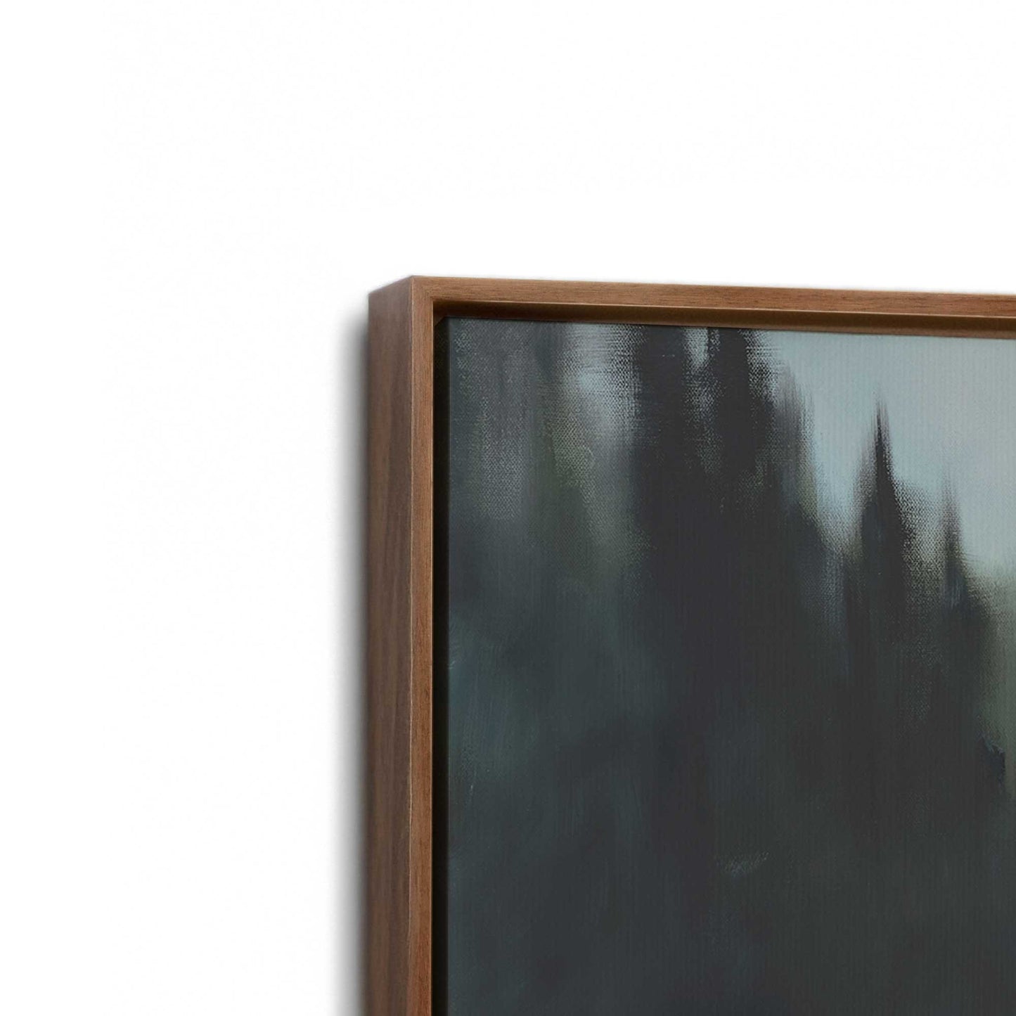 [Color:Walnut], Picture of art in a Walnut frame at an angle