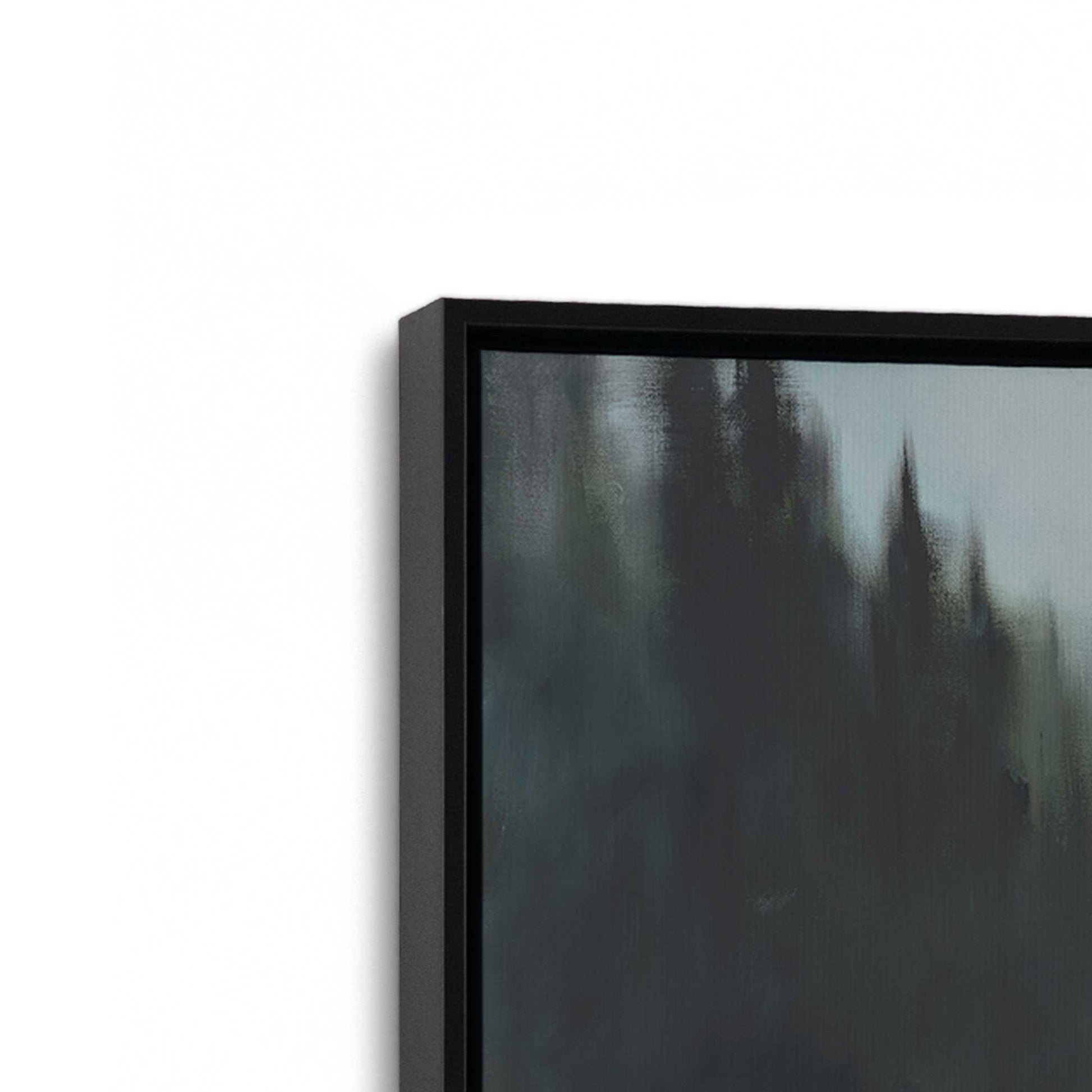[Color:Satin Black], Picture of art in a Satin Black frame at an angle