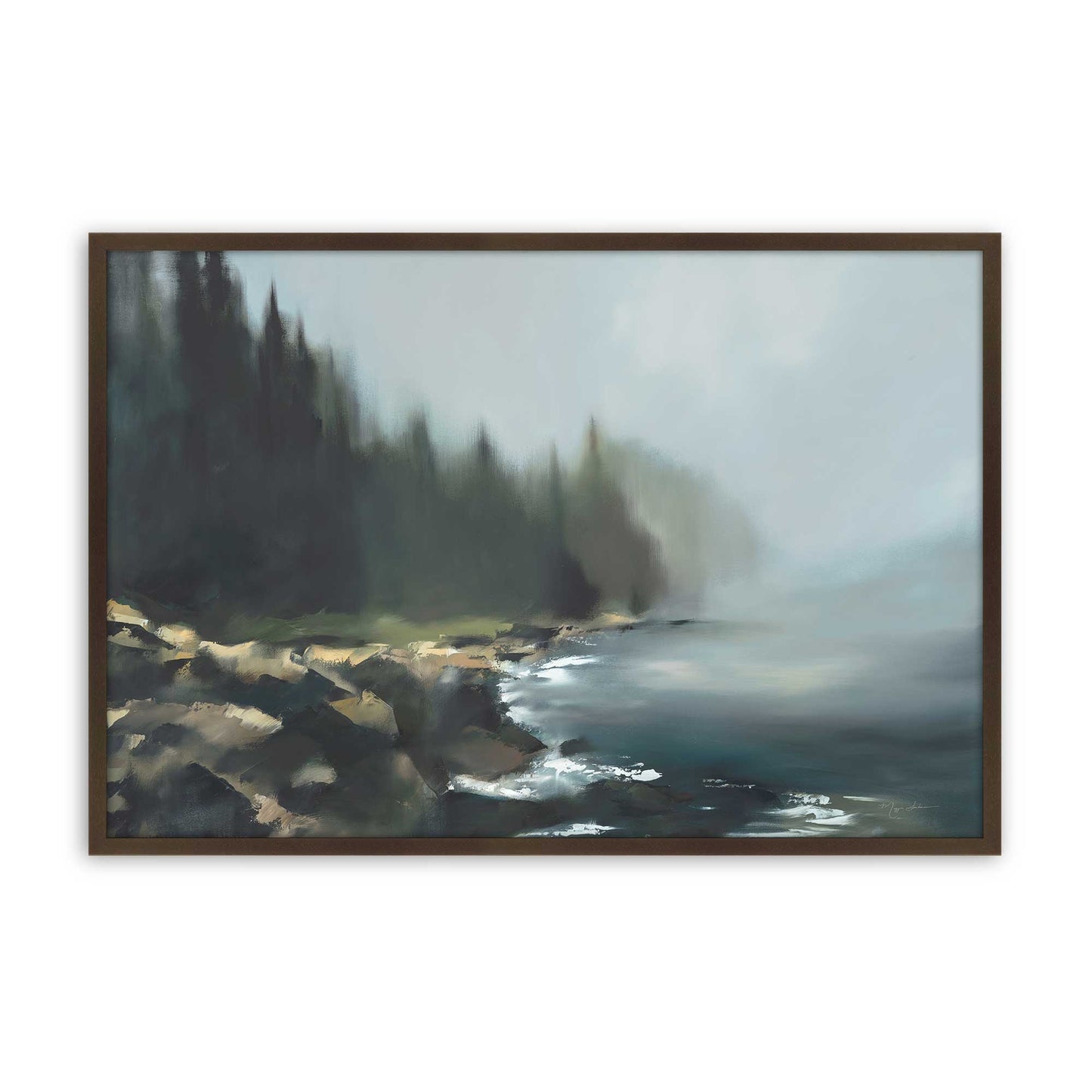 [Color:Brown], Picture of art in a Brown frame