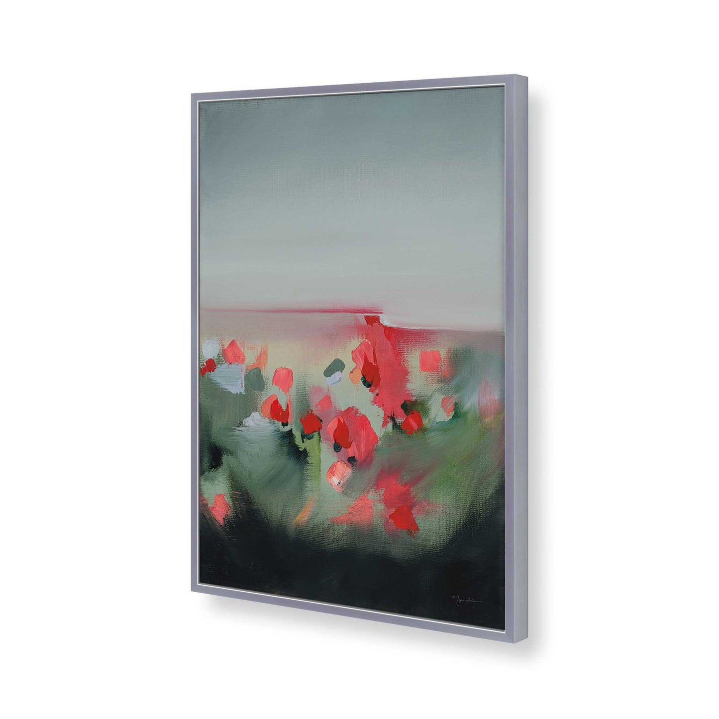 [Color:Polished Chrome], Picture of art in a Polished Chrome frame of the corner