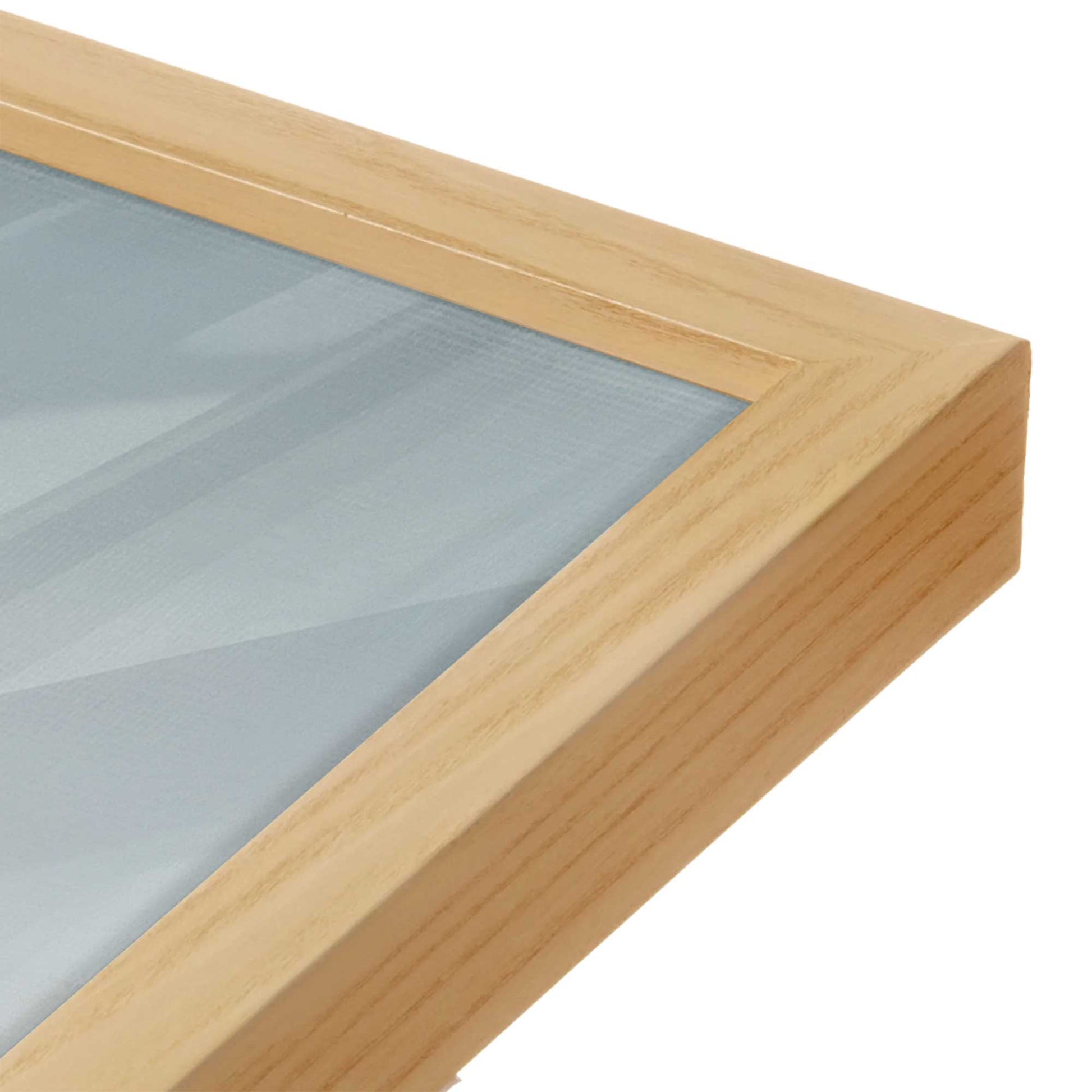 [Color:American Maple], Picture of art in a American Maple frame at an angle