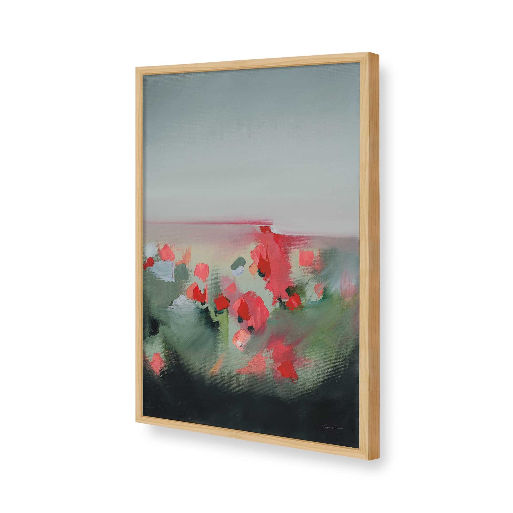 [Color:American Maple], Picture of art in a American Maple frame of the corner
