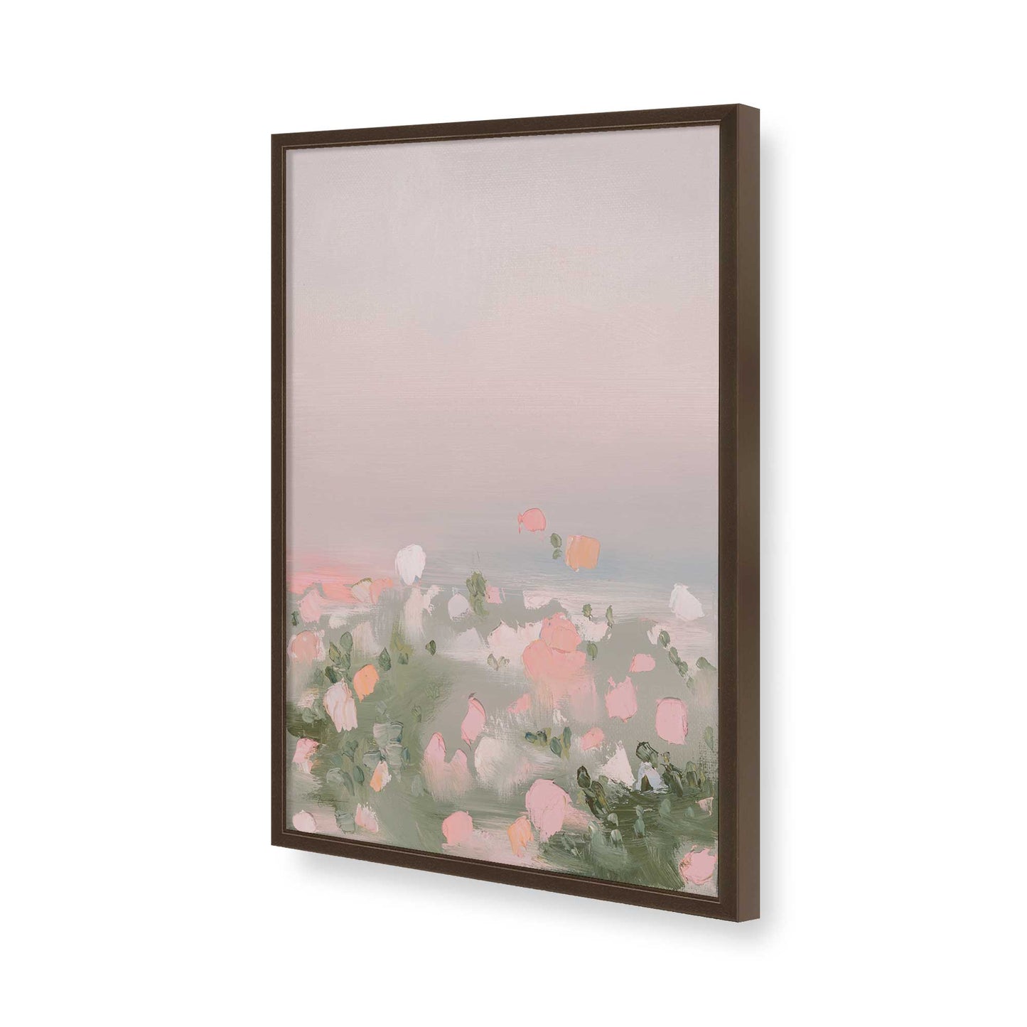 [Color:Brown], Picture of art in a Brown frame of the corner