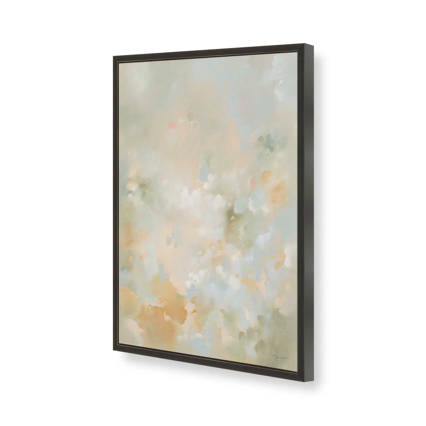 [Color:Satin Black], Picture of art in a Satin Black frame of the corner