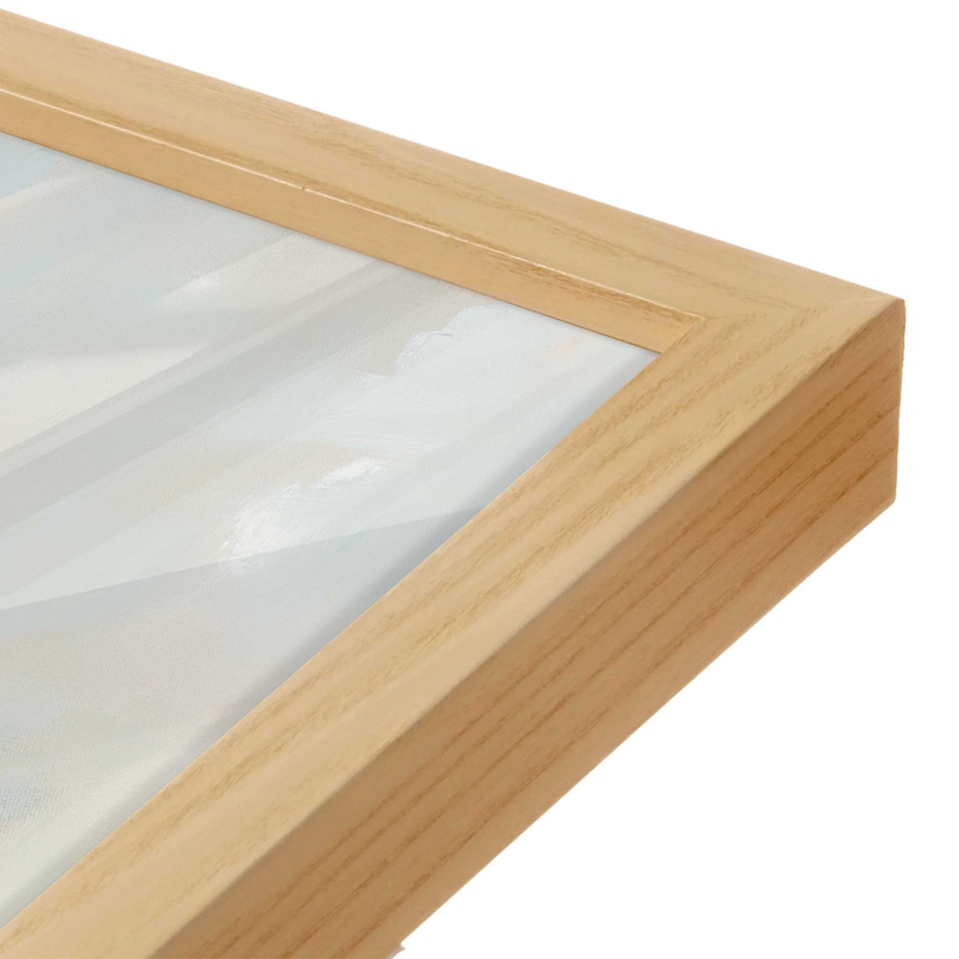 [Color:American Maple], Picture of art in a American Maple frame at an angle