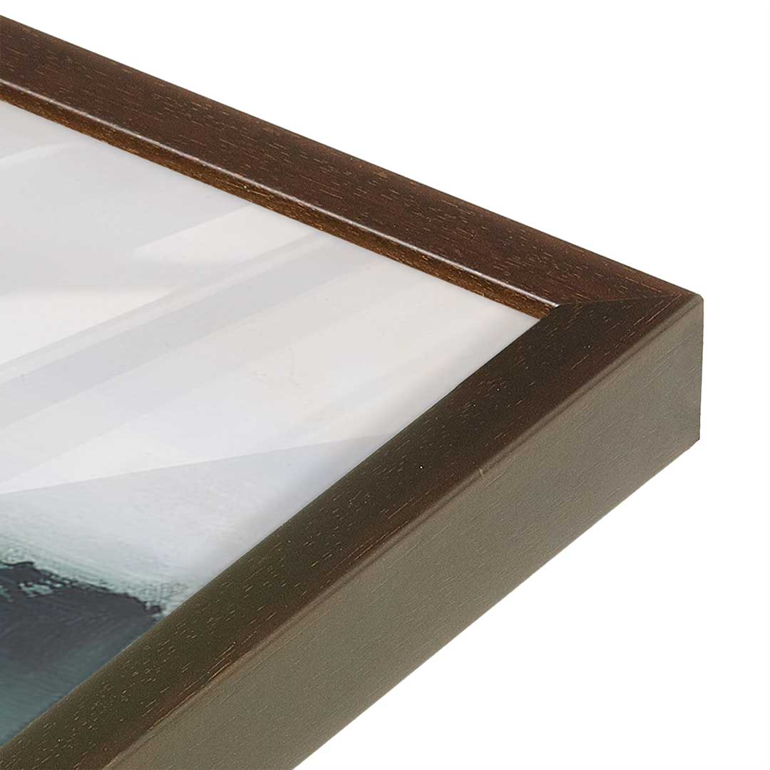 [Color:Brown], Picture of art in a Brown frame at an angle