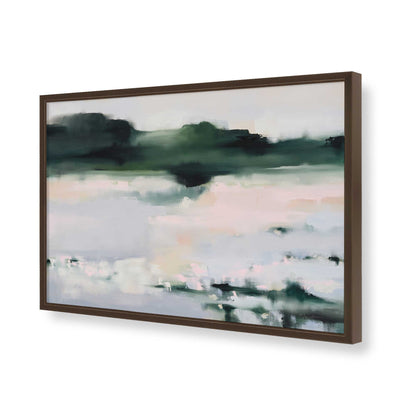 [Color:Brown], Picture of art in a Brown frame of the corner