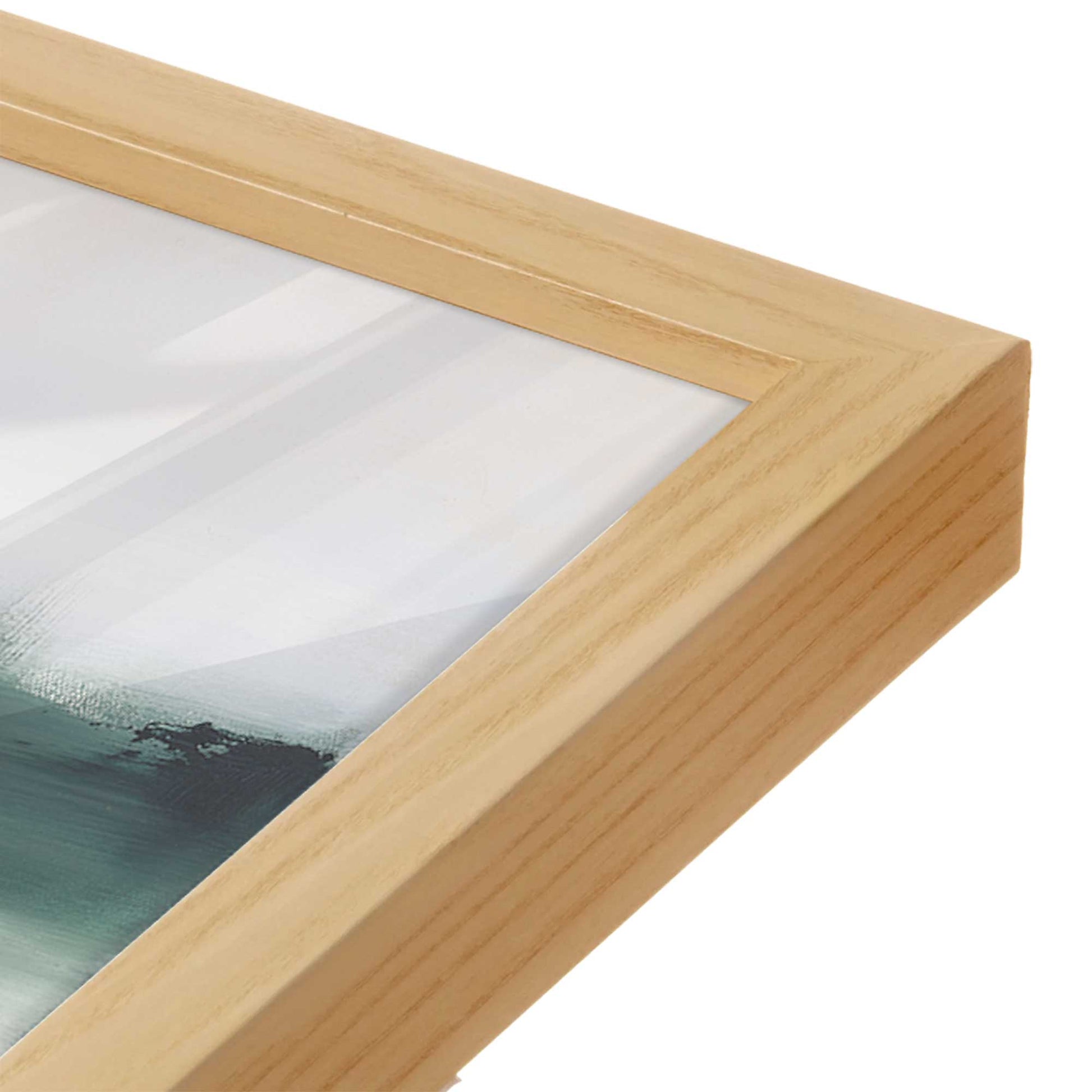 [Color:American Maple], Picture of art in a American Maple frame at an angle