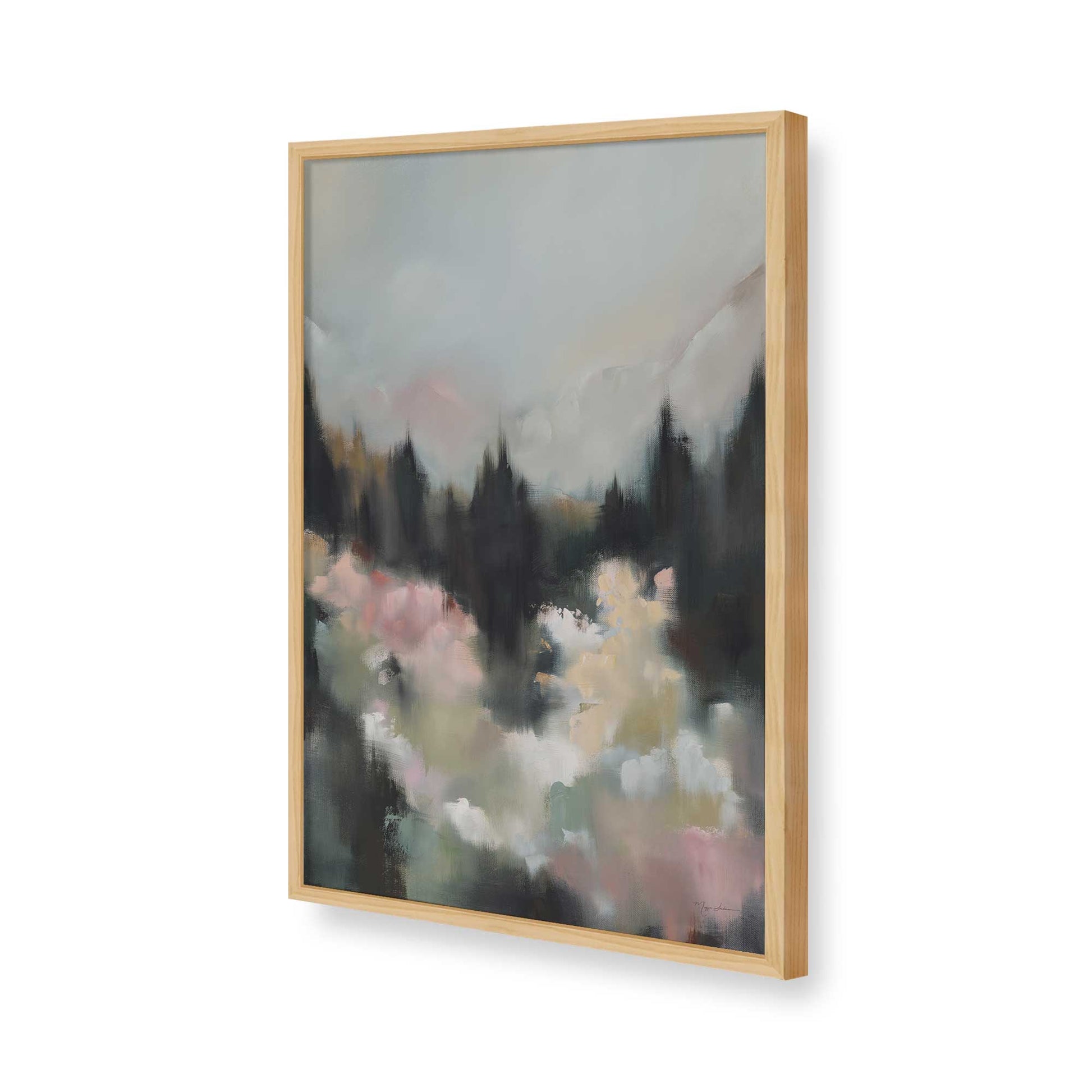 [Color:American Maple], Picture of art in a American Maple frame of the corner
