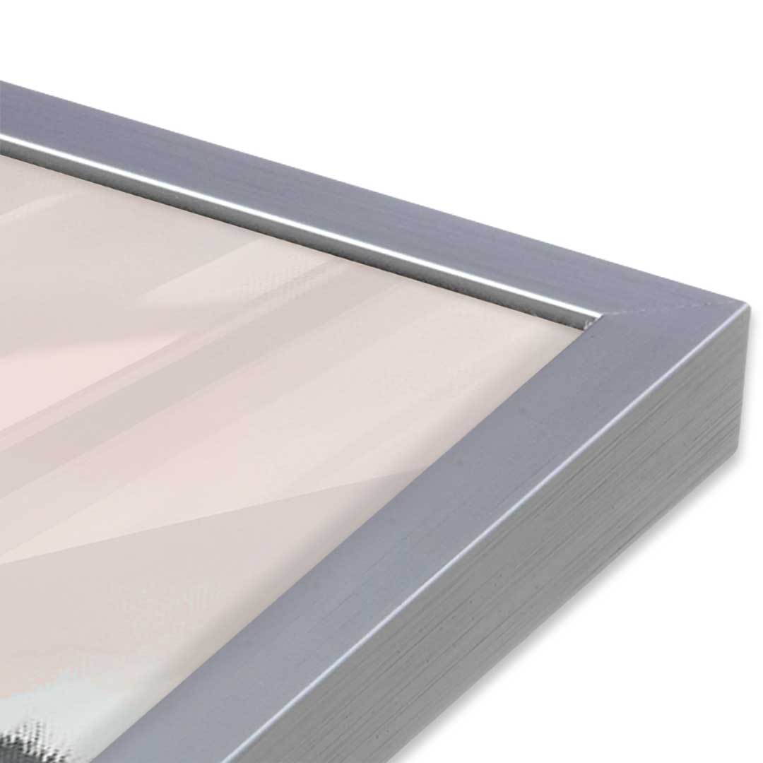 [Color:Polished Chrome], Picture of art in a Polished Chrome frame at an angle