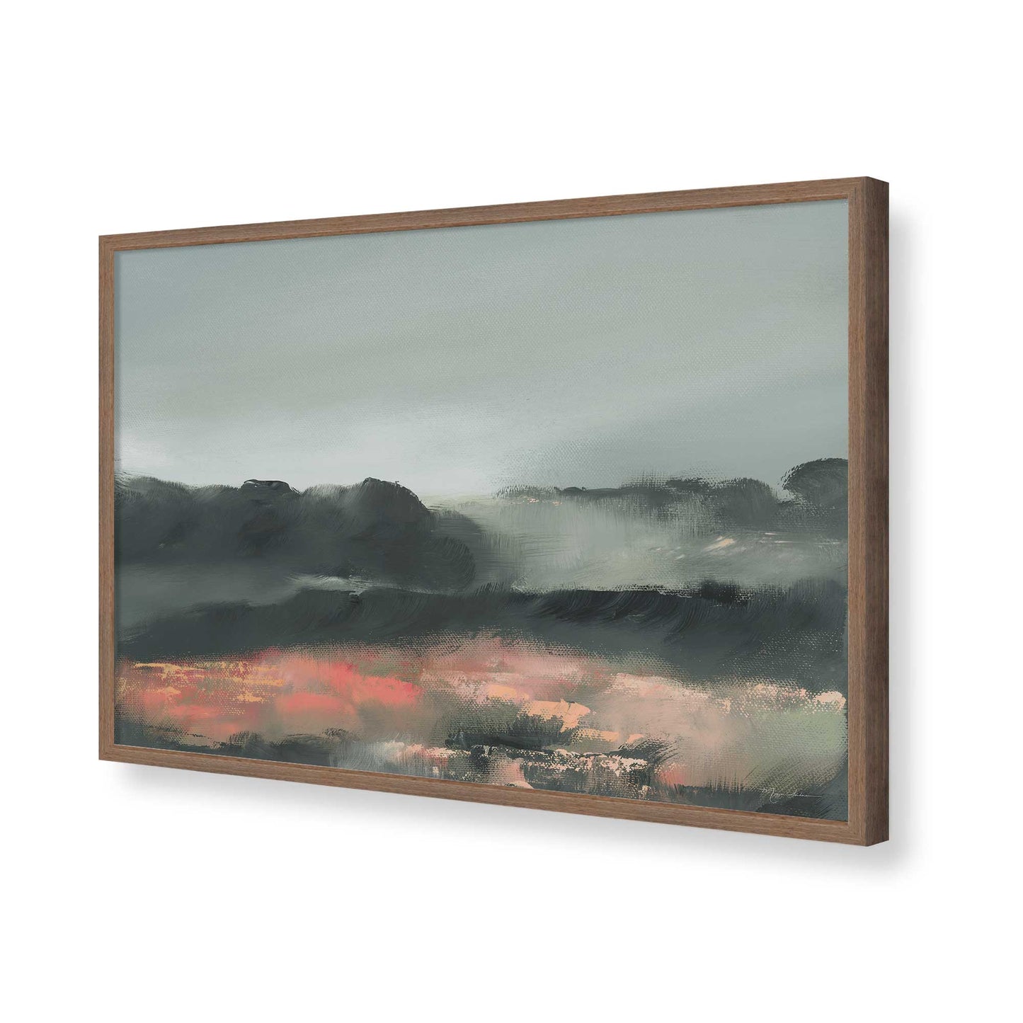 [Color:Walnut], Picture of art in a Walnut frame of the corner