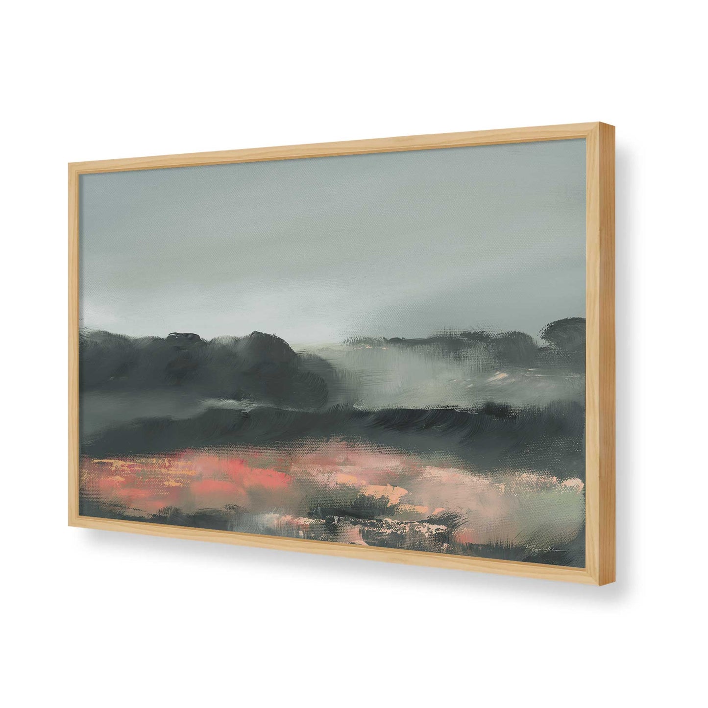 [Color:American Maple], Picture of art in a American Maple frame of the corner