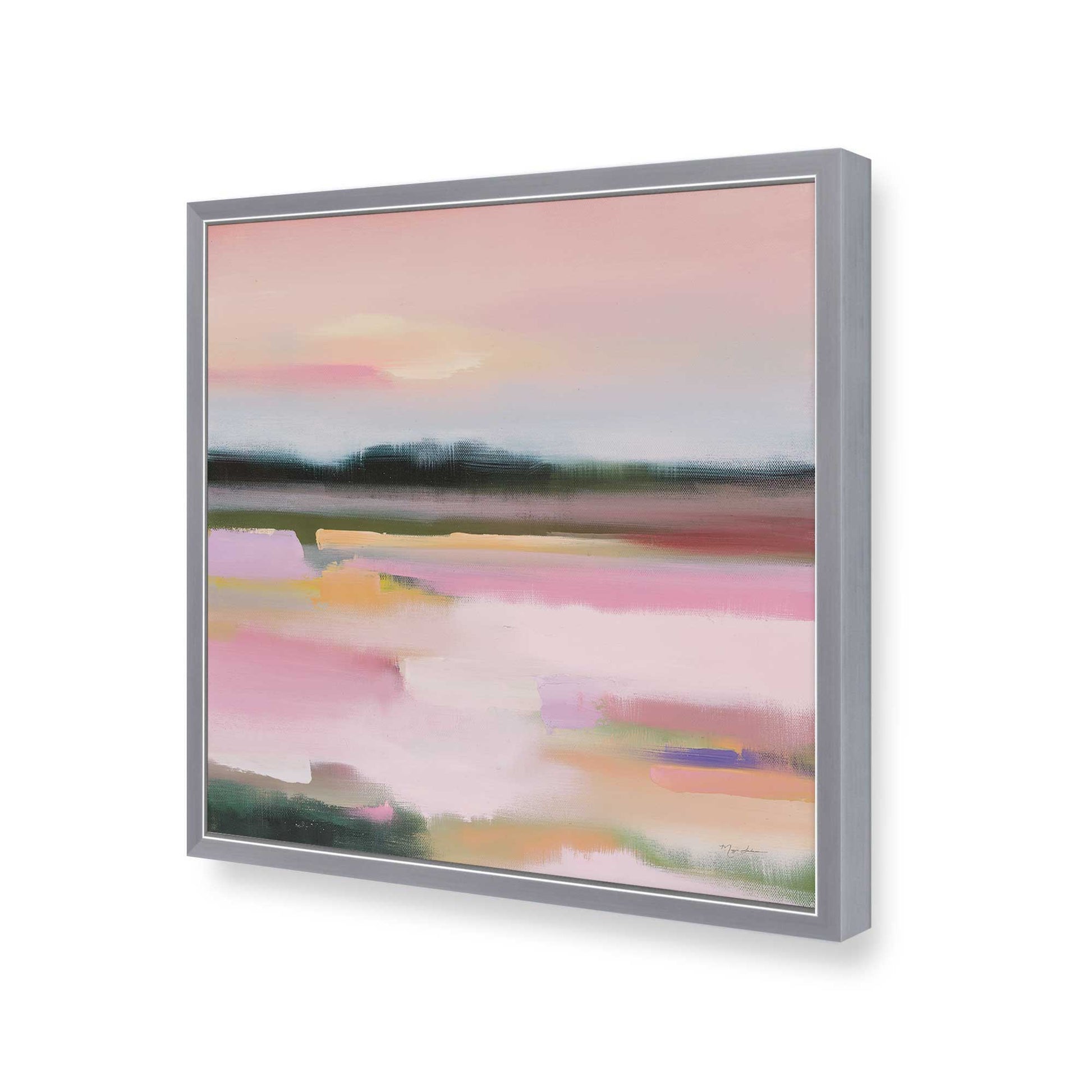 [Color:Polished Chrome], Picture of art in a Polished Chrome frame of the corner