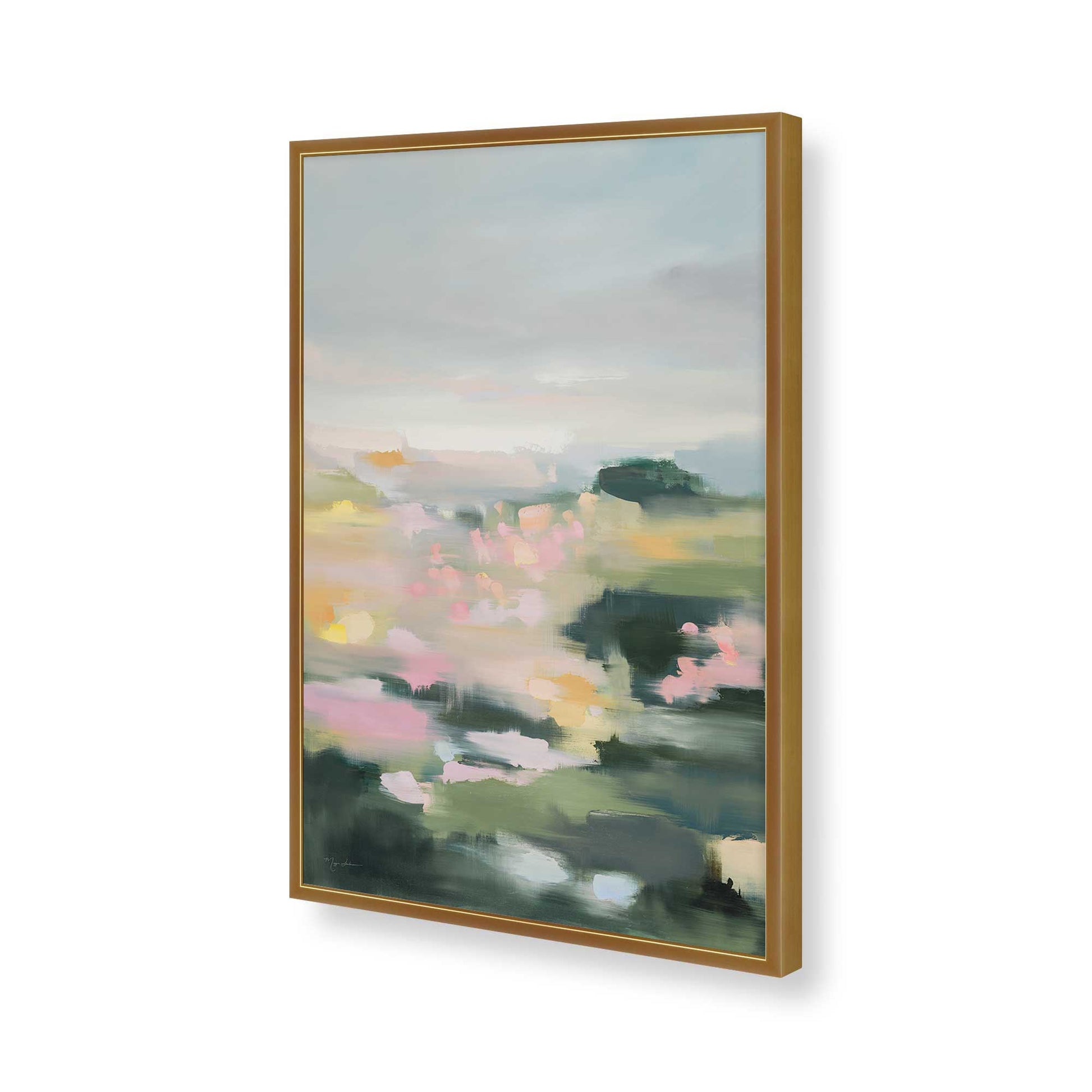 [Color:Polished Gold], Picture of art in a Polished Gold frame of the corner