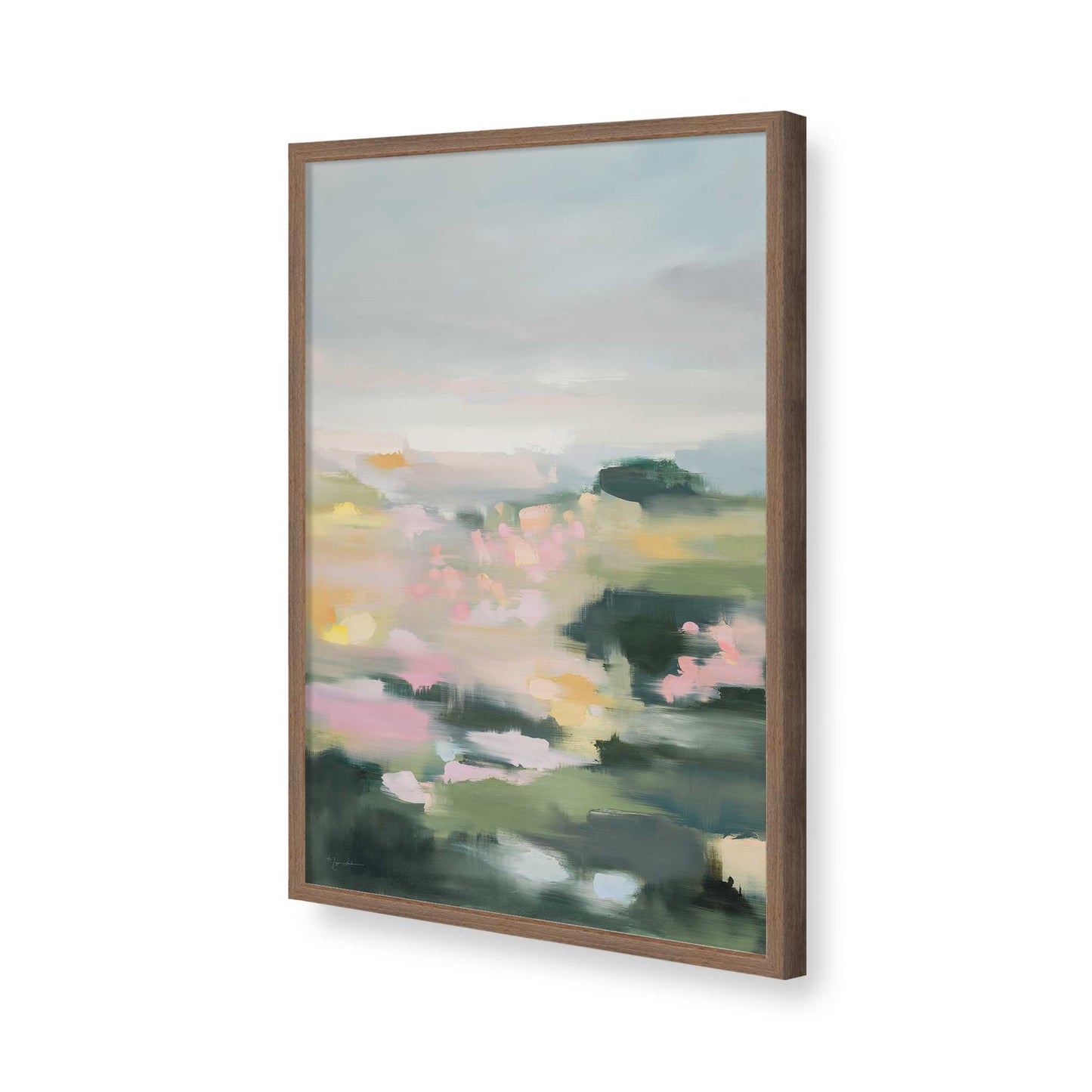[Color:Walnut], Picture of art in a Walnut frame of the corner