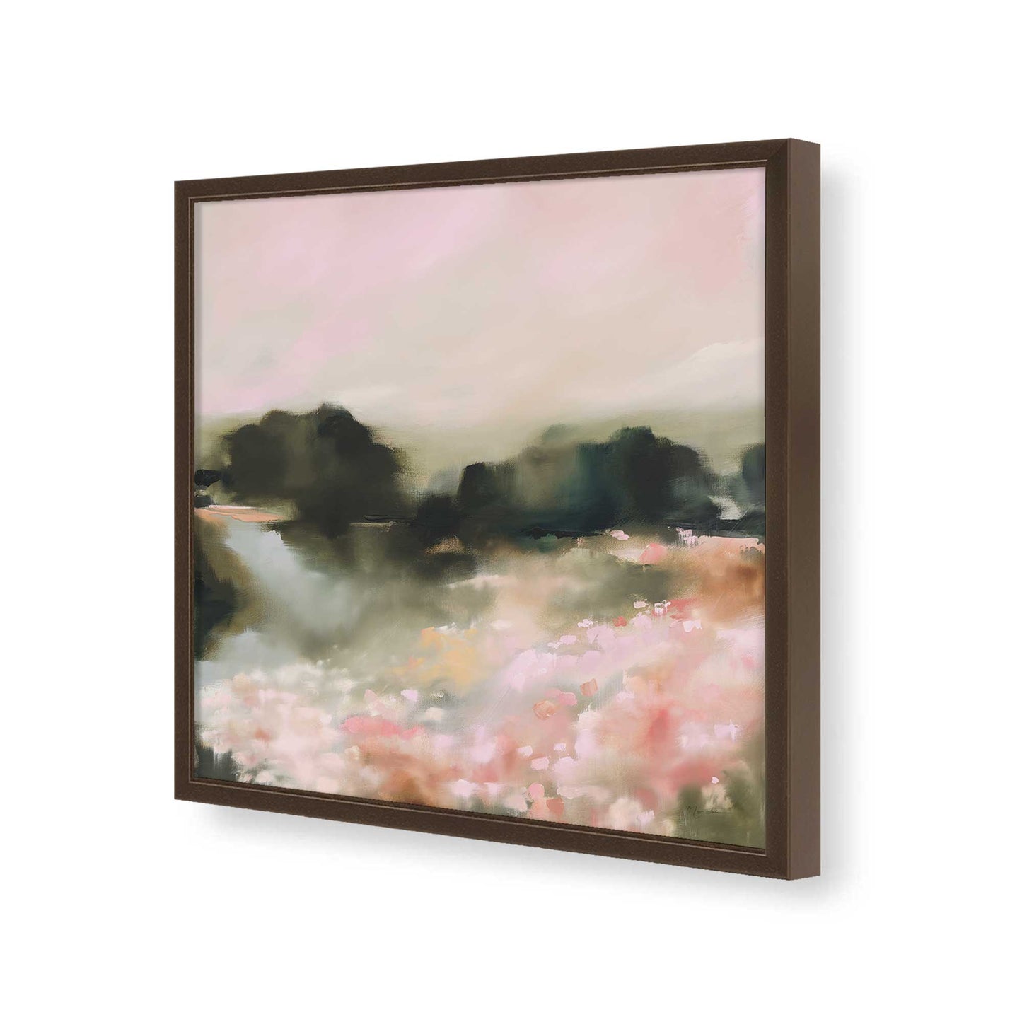 [Color:Espresso], Picture of art in a Espresso frame of the corner