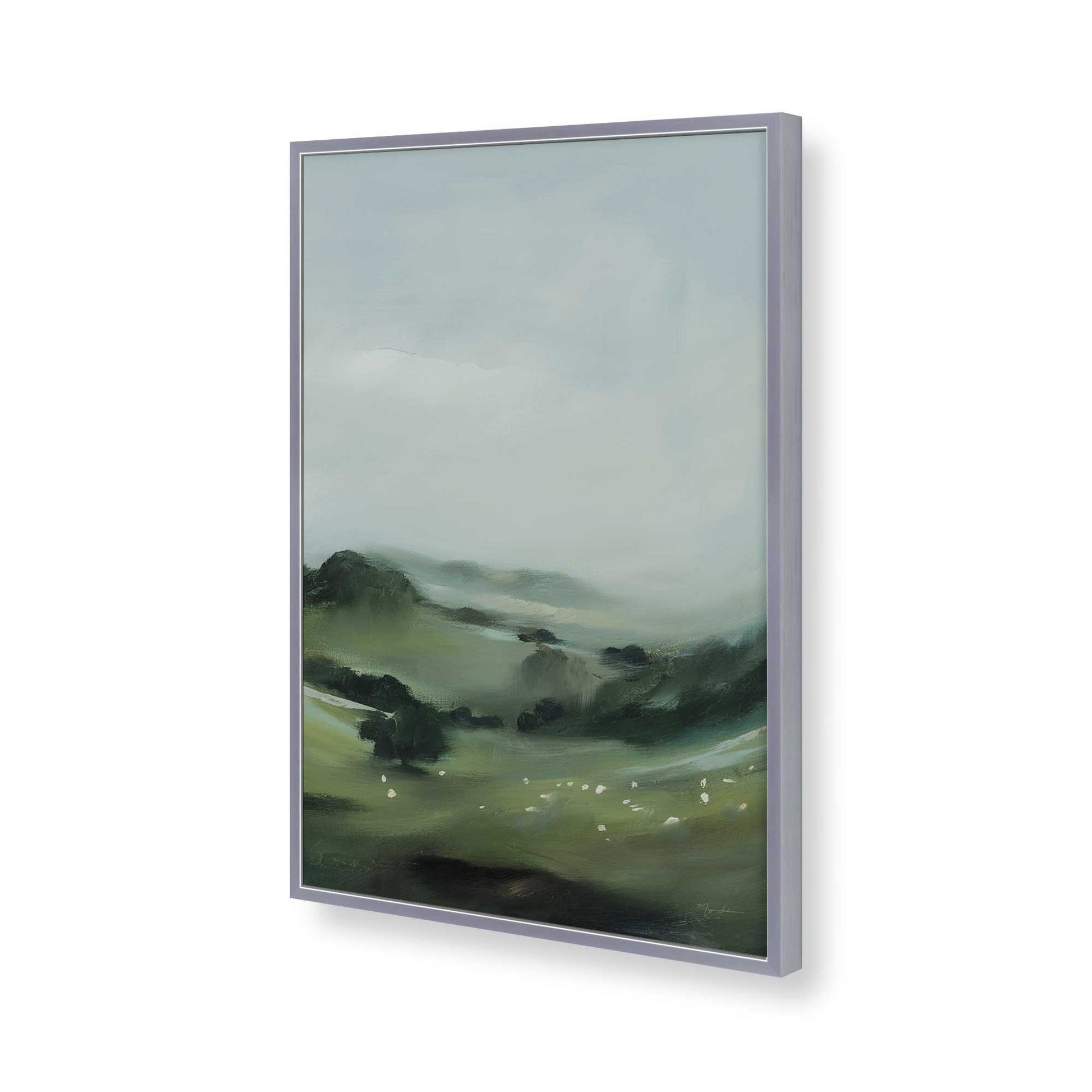 [Color:Polished Chrome], Picture of art in a Polished Chrome frame of the corner