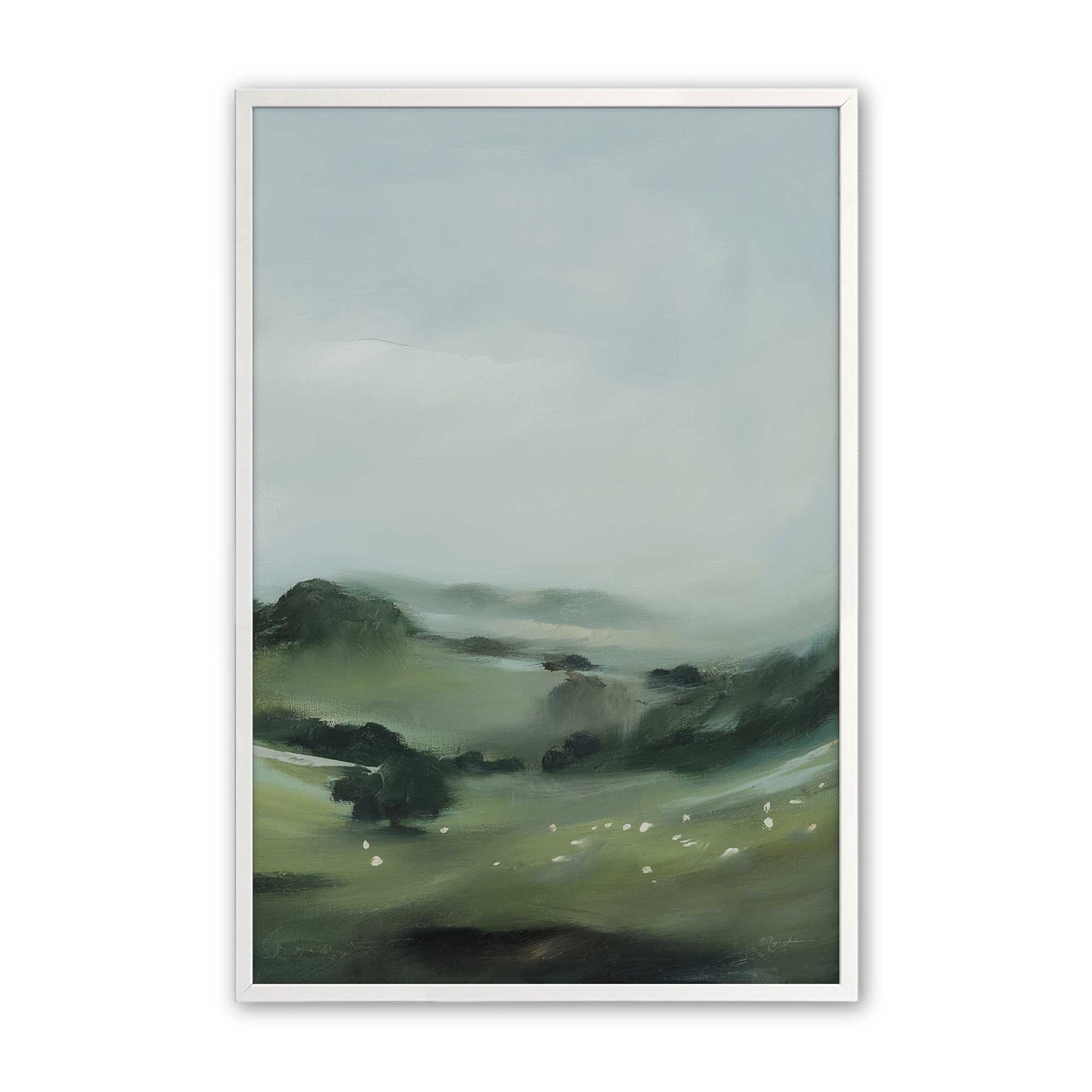 [Color:Opaque White], Picture of art in a Opaque White frame