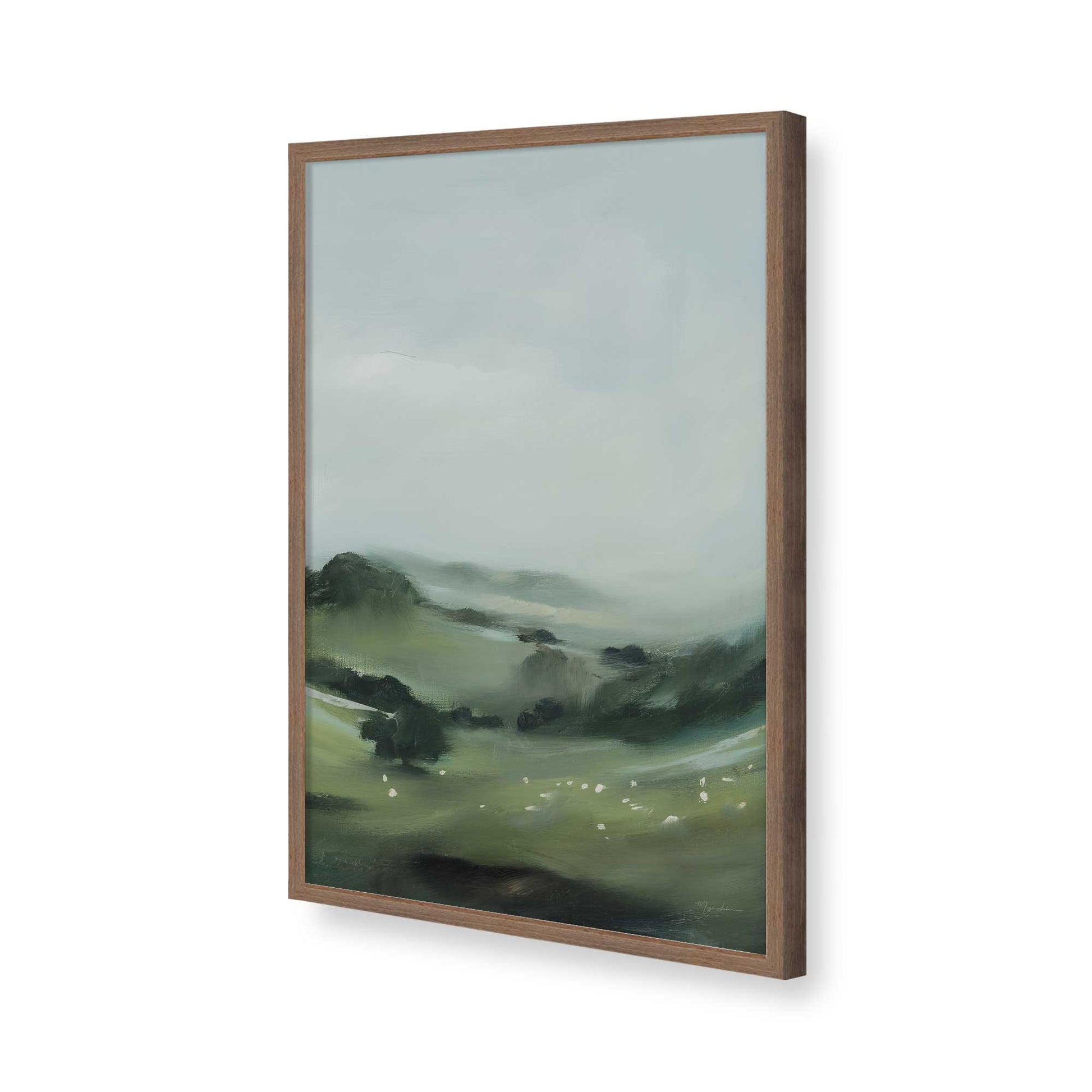[Color:Walnut], Picture of art in a Walnut frame of the corner