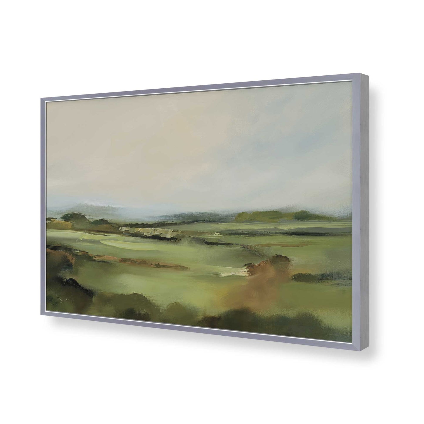 [Color:Polished Chrome], Picture of art in a Polished Chrome frame of the corner