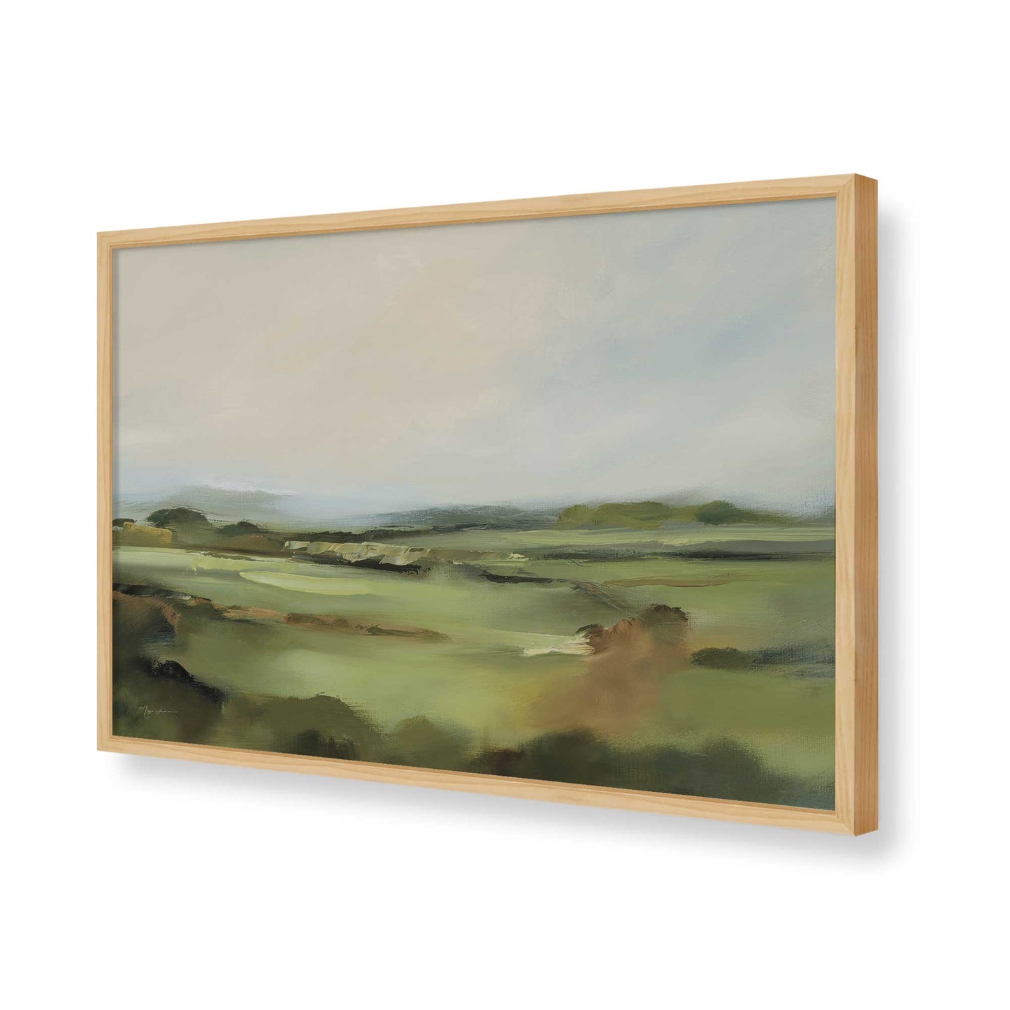 [Color:American Maple], Picture of art in a American Maple frame of the corner