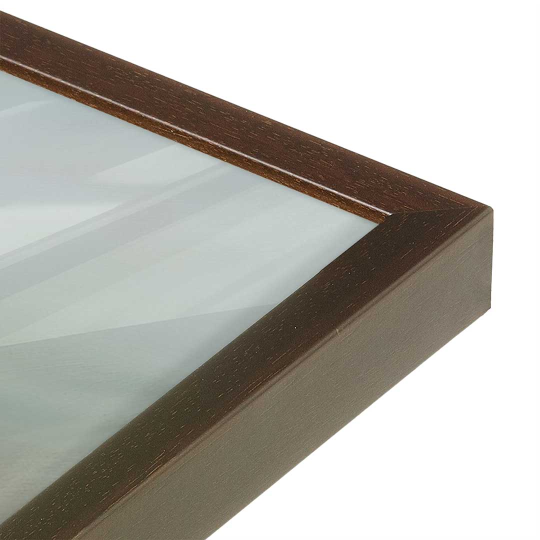 [Color:Brown], Picture of art in a Brown frame at an angle