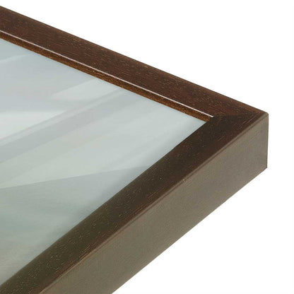 [Color:Brown], Picture of art in a Brown frame at an angle